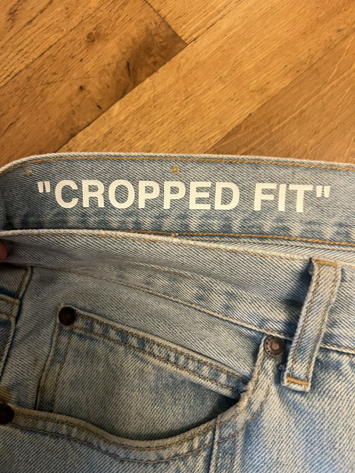Off-White Off-White cropped raw denim jeans size 34 Size US 34 / EU 50 - 2 Thumbnail