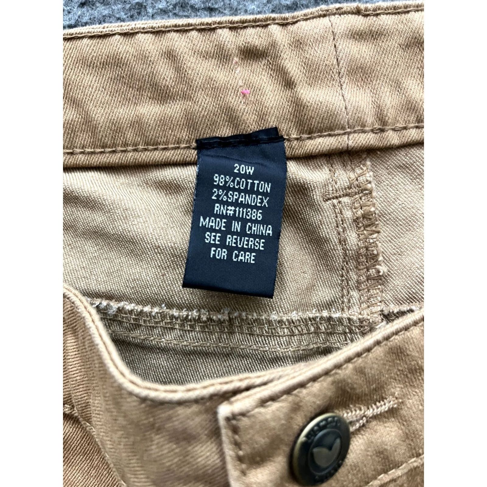 Vintage Unbranded Women's Jeans Tapered Beige Cotton/Spandex Plus Size 20 Jeans Brown Beige 20 Womens Tapered Cowboy Size 42" / US 20 - 5 Thumbnail