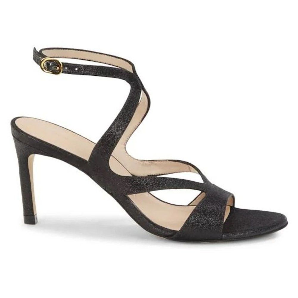 Stuart Weitzman New Stuart Weitzman Mariposa Glitter Leather Sandals Size 7 Size US 7.5 / IT 37.5 - 1 Thumbnail