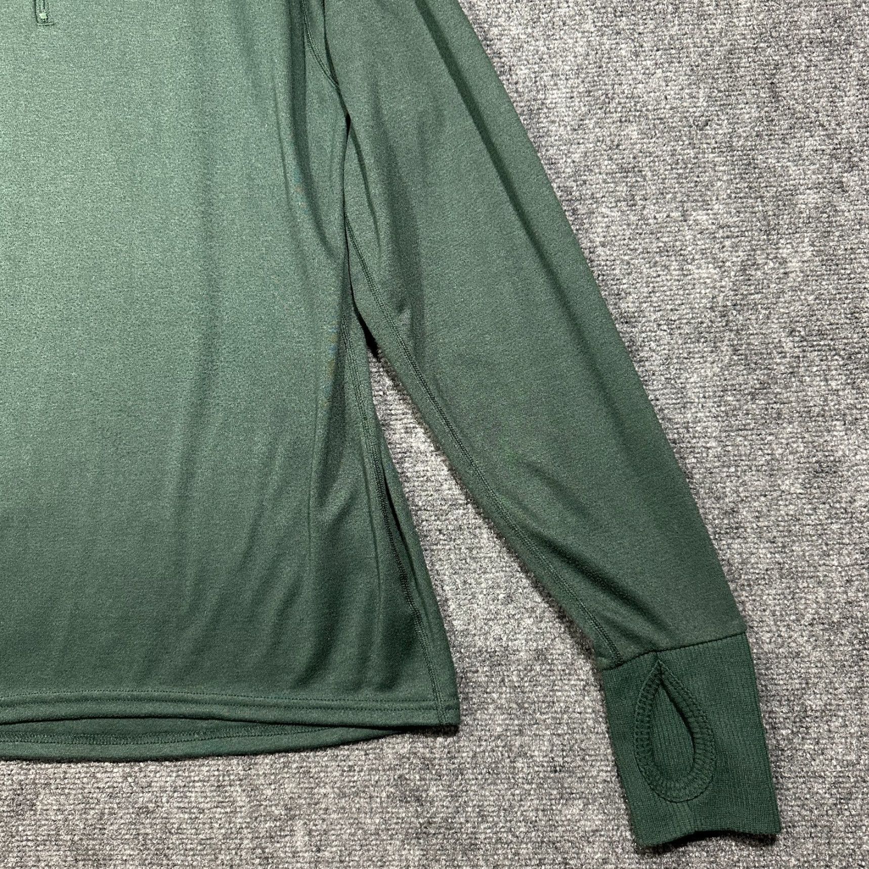Vintage Cabela's Pullover Mens L Green Knit 1/4 Zip Thumb Holes Ribbed Cuffs Activewear Casual Jacket Shirt Size US L / EU 52-54 / 3 - 2 Thumbnail