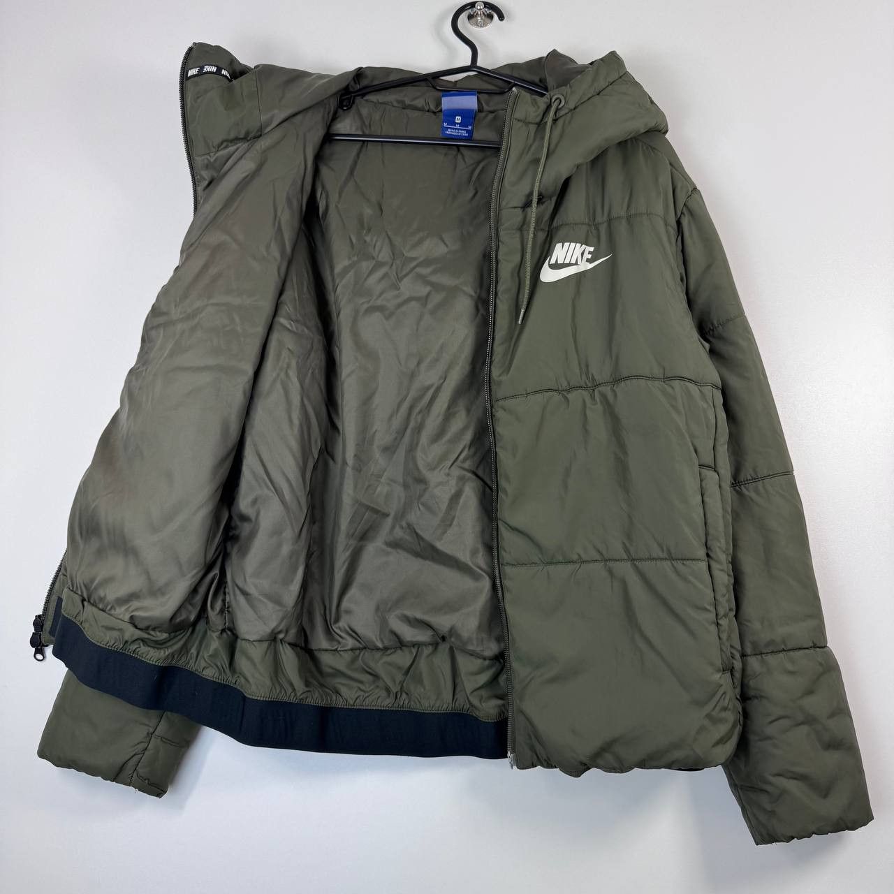 Nike Nike Women’s Hooded Jacket Olive Green Zip Up Puffer Size M Size M / US 6-8 / IT 42-44 - 3 Thumbnail
