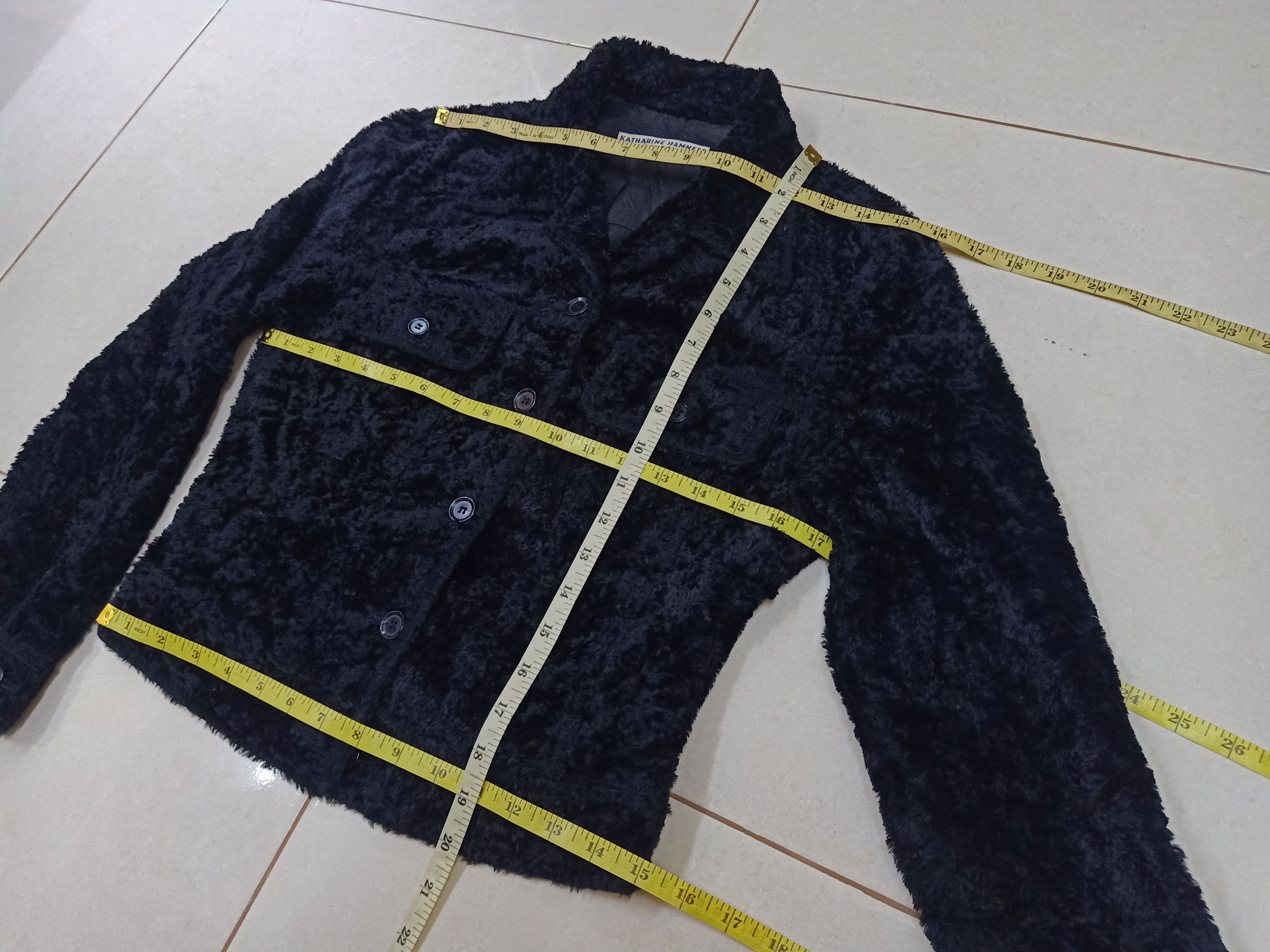 Katharine Hamnett London KATHARINE HAMNETT LONDON Faux Fur Black Cropped Blazer Size M / US 6-8 / IT 42-44 - 11 Thumbnail
