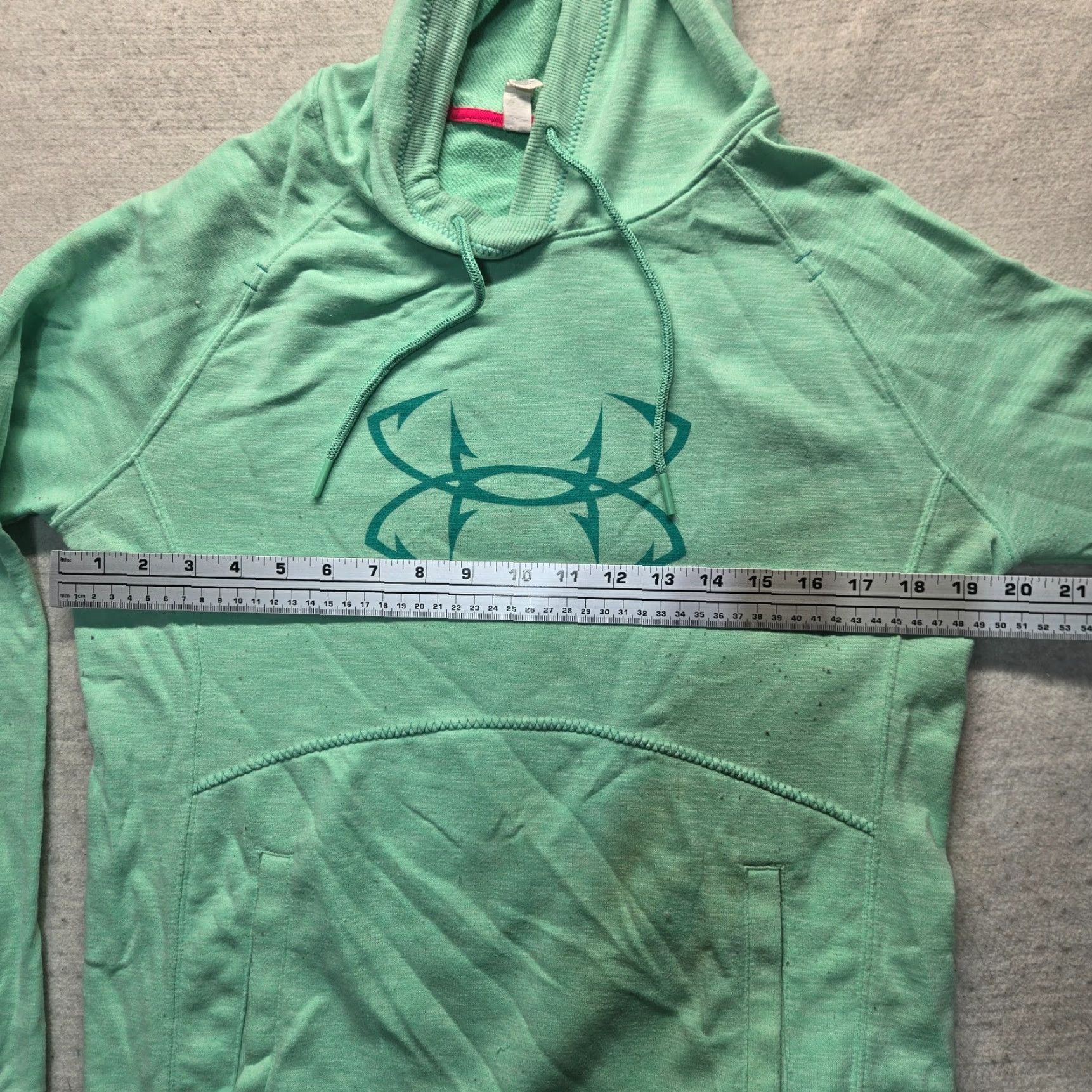 Under Armour Under Armour Hoodie Pullover Sweatshirt Green Logo Raglan Sleeve Women M Long Sleeve Casual Fall Spring Winter Pockets Size M / US 6-8 / IT 42-44 - 4 Thumbnail