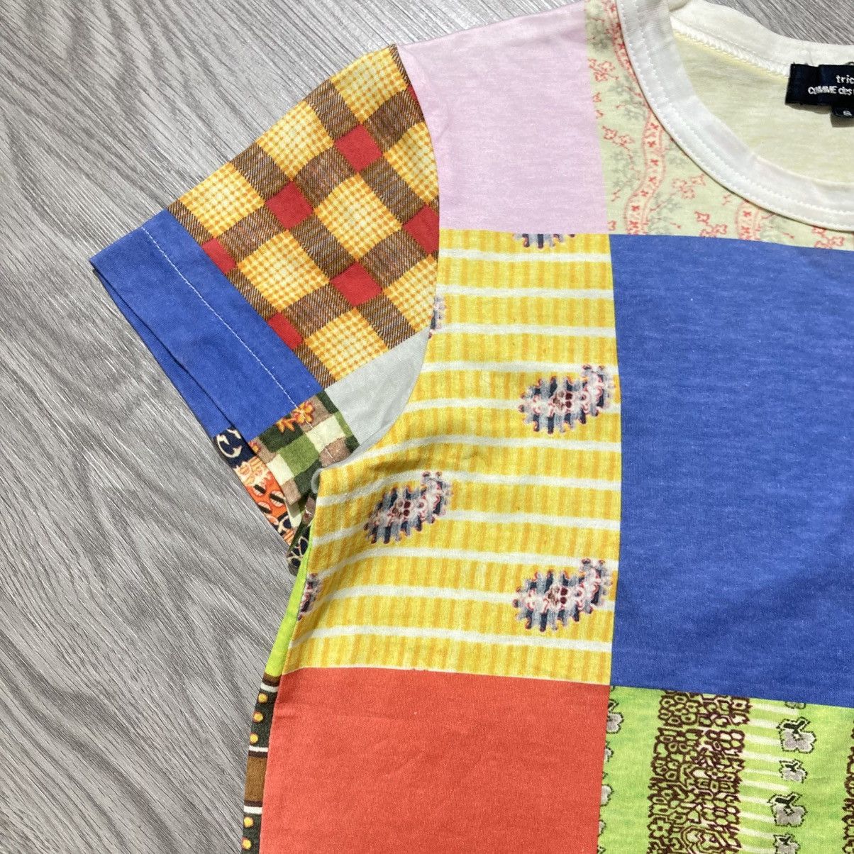 Japanese Brand 🇯🇵Vintage Tricot Comme Des Garcons Multi Pattern Tee Designer Size US XS / EU 42 / 0 - 7 Thumbnail