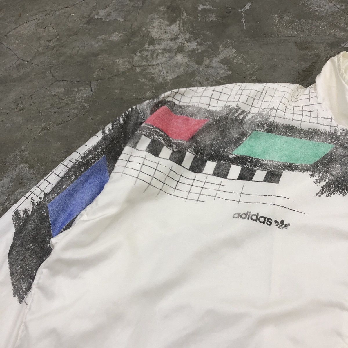 Adidas × Vintage Vintage 90s Adidas Zipper Windbreaker Size US L / EU 52-54 / 3 - 4 Thumbnail
