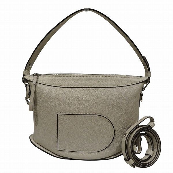 Delvaux Delvaux Pan Swing Angora Taurillon 2Way Bag Leather Shoulder Bag Aa0601Aqy022Ldo in Beige, Women's
