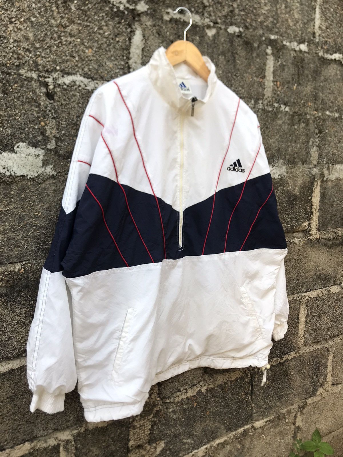 Adidas ⚡️Vintage 90s Adidas Descente Pullover Windbreaker Size US L / EU 52-54 / 3 - 2 Thumbnail