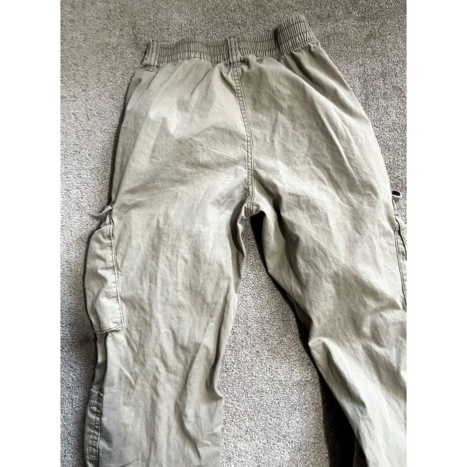 H&M Divided by H&M Women's High-Rise Cargo Pocket Pants Size 0 Beige 100% Cotton Cord/Canvas look? Size 25" / US 0 / IT 36 - 4 Thumbnail