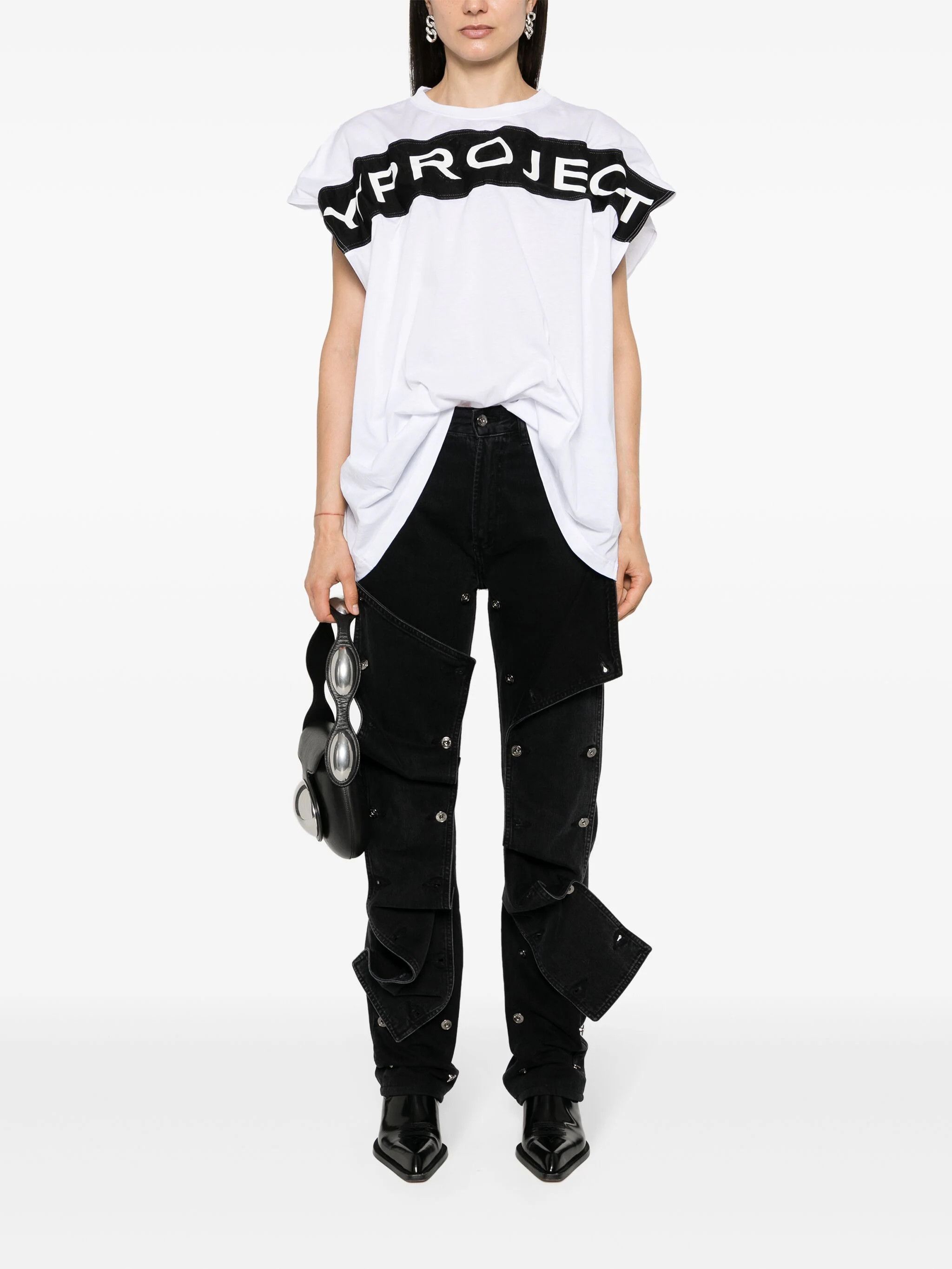 Y/Project o1s22i1n0924 Sleeveless T-Shirt in White Size M / US 6-8 / IT 42-44 - 2 Thumbnail