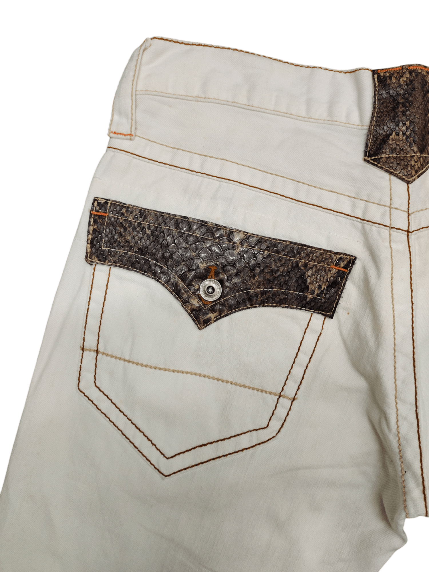 If Six Was Nine Flare Jeans Semantic Design Pyton Trim Rusty Denim Bootcut Size US 34 / EU 50 - 18 Thumbnail