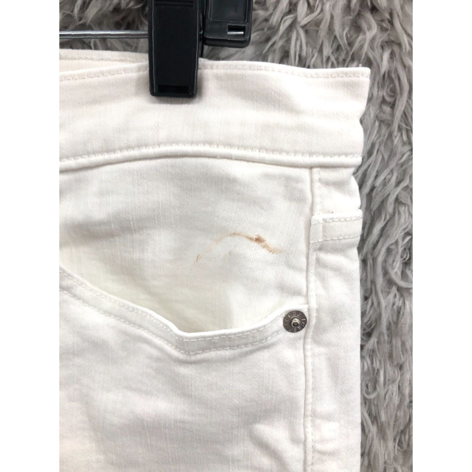 J.Crew J.CREW High Rise Toothpick Skinny Pants Women's White Light Wash 32 Tall Size 24" / US 00 / IT 34 - 6 Thumbnail