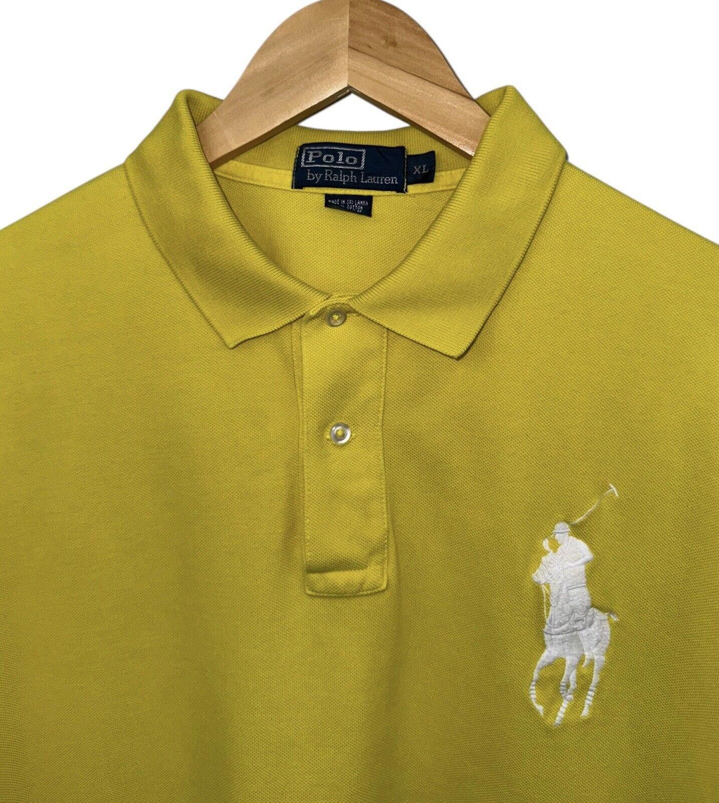 Polo Ralph Lauren Vintage Polo Ralph Lauren Dew Yellow Big Pony Polo Shirt XL Size US XL / EU 56 / 4 - 3 Thumbnail