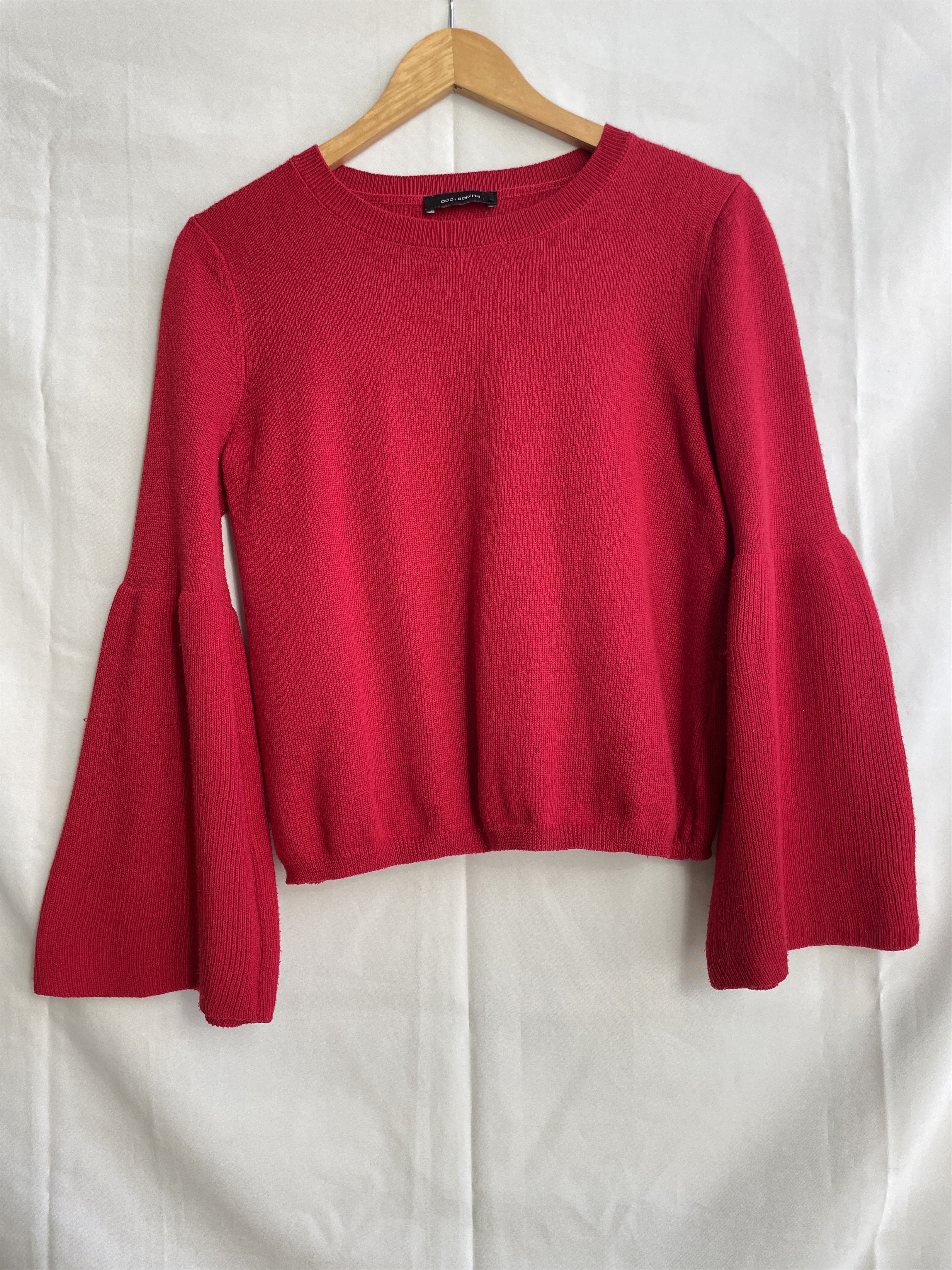 Cop Copine Cop Copine Bell Sleeve Rib Knit Sweater Size M Size M / US 6-8 / IT 42-44 - 1 Thumbnail