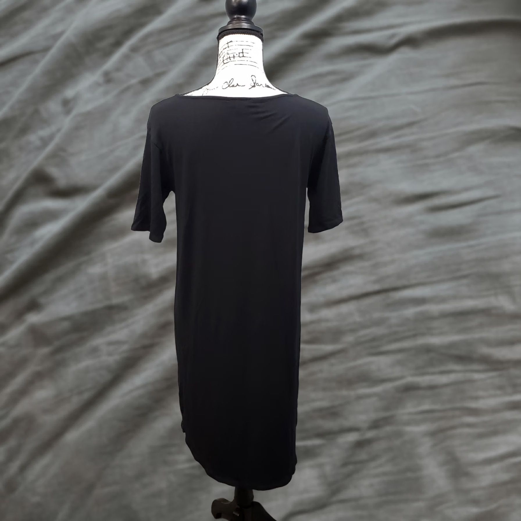 J. Jill J. Jill Wearever T-Shirt Dress Womens XS Black Stretch Short Sleeve Round Neck Size XS / US 0-2 / IT 36-38 - 1 Thumbnail