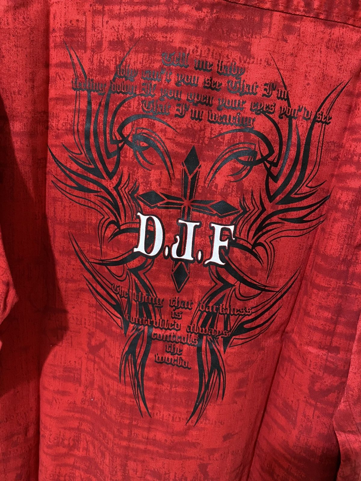 If Six Was Nine Y2K Dj Free Poem Vkei Japanese Button Shirt Size US L / EU 52-54 / 3 - 13 Thumbnail