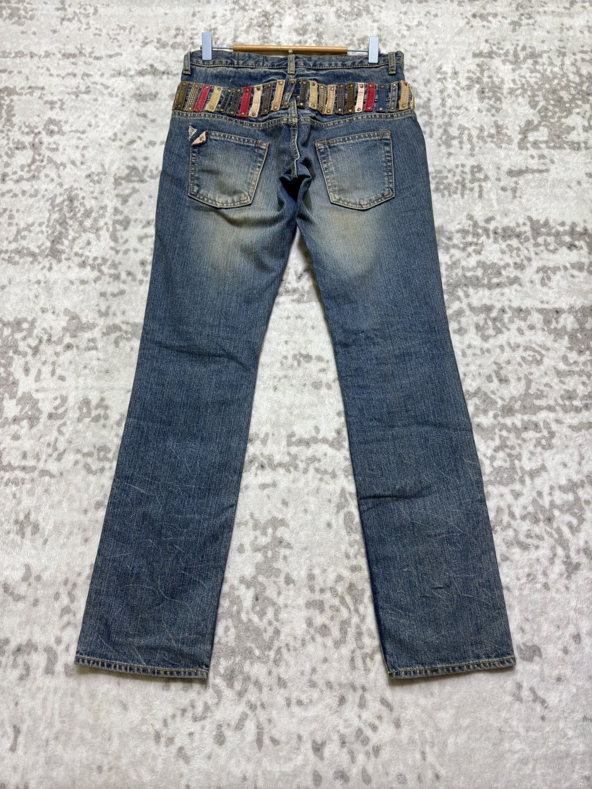 Japanese Brand Y2K Antgauge Double Waist Distressed Unisex Denim Jeans Size US 30 / EU 46 - 2 Thumbnail