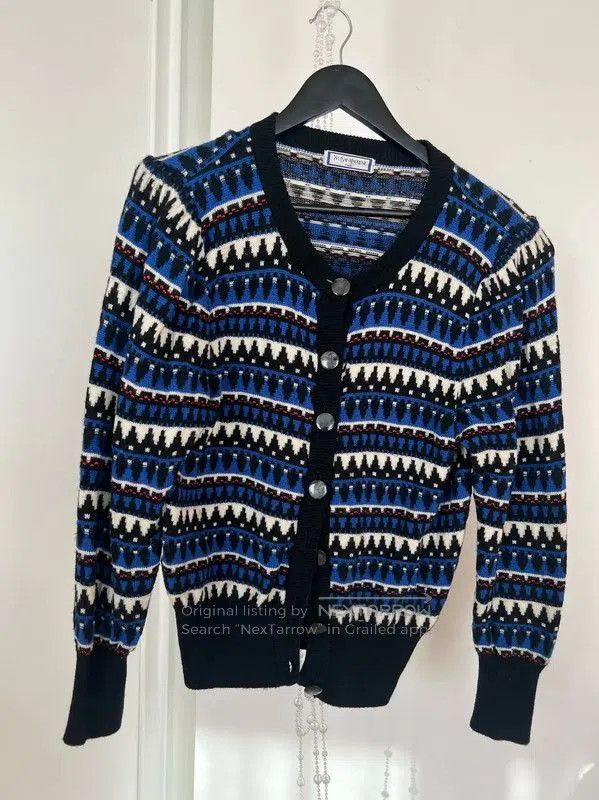 Yves Saint Laurent YSL Blue Knit Sweater for Women . Size M / US 6-8 / IT 42-44 - 8 Thumbnail