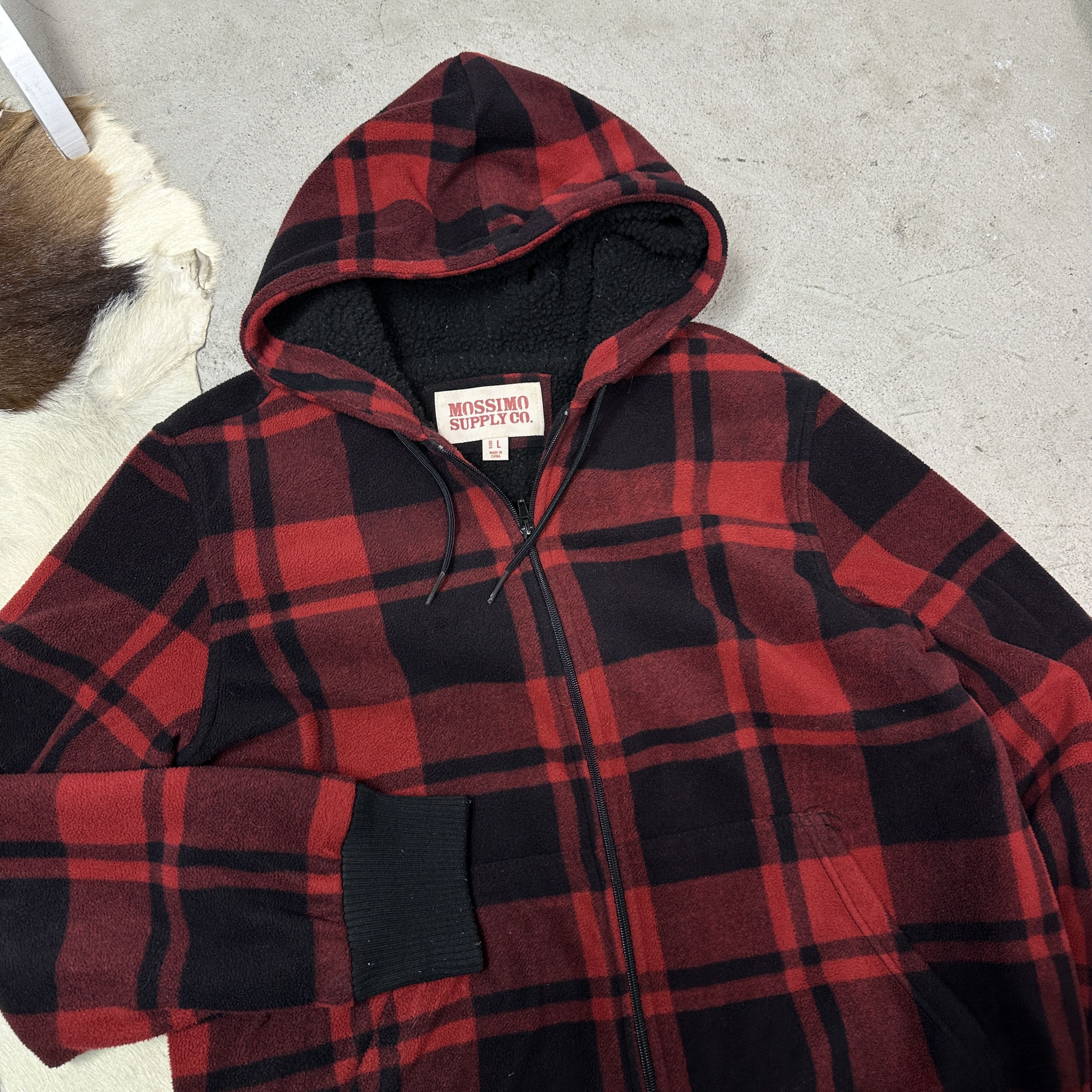 Vintage Vintage Streetwear Skater Tartan Faux-Fur Hoodie Y2K Size US L / EU 52-54 / 3 - 4 Thumbnail