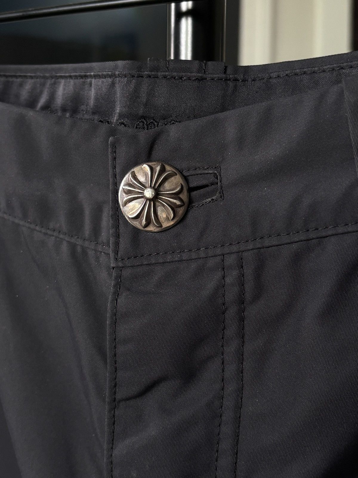 Chrome Hearts CHROME HEARTS | LEATHER CROSS PATCH NYLON CARPENTER PANTS Size US 31 - 7 Thumbnail