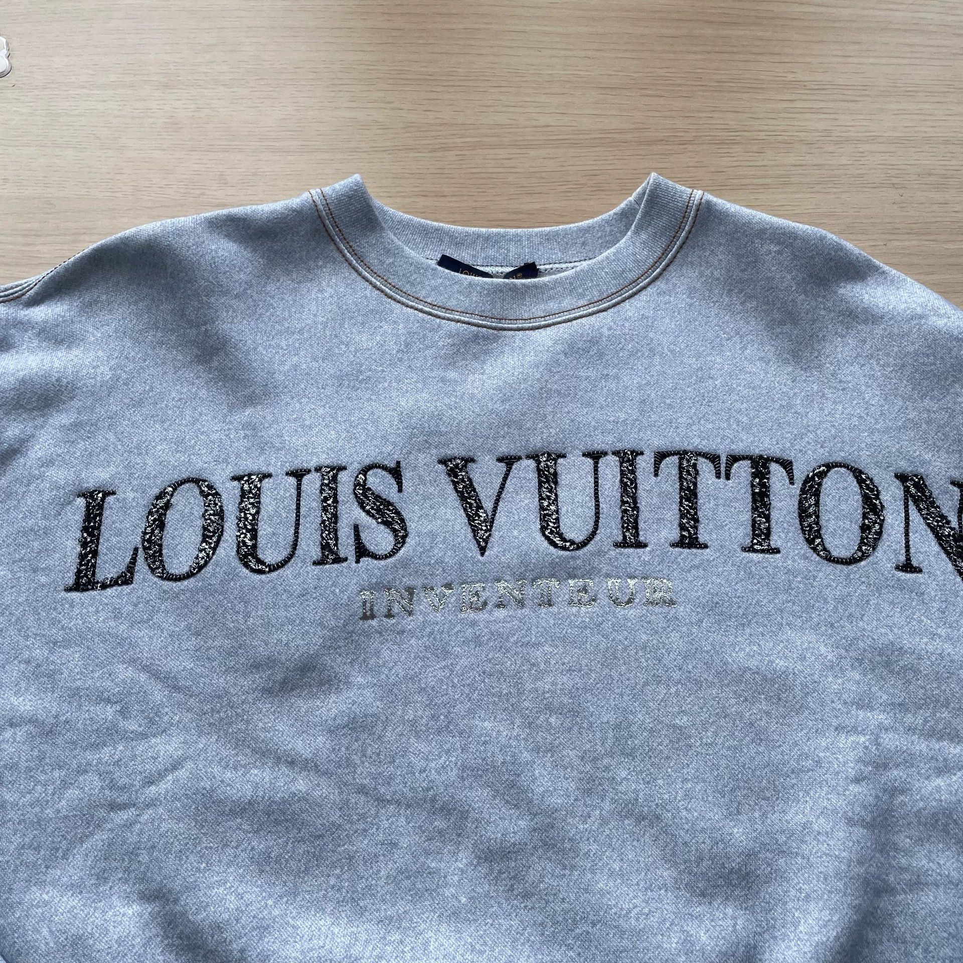 Louis Vuitton LOUIS VUITTON FW26 crewneck oversized knit gray blue XS Size US XS / EU 42 / 0 - 3 Thumbnail