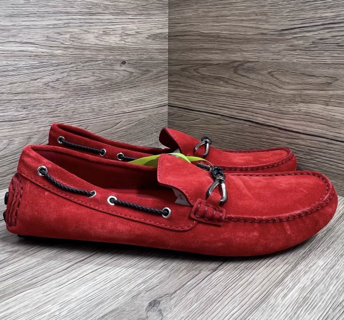 Louis Vuitton Louis Vuitton Hockenheim Red & Black Woven Loafers J41 Size US 9.5 / EU 42-43 - 3 Thumbnail