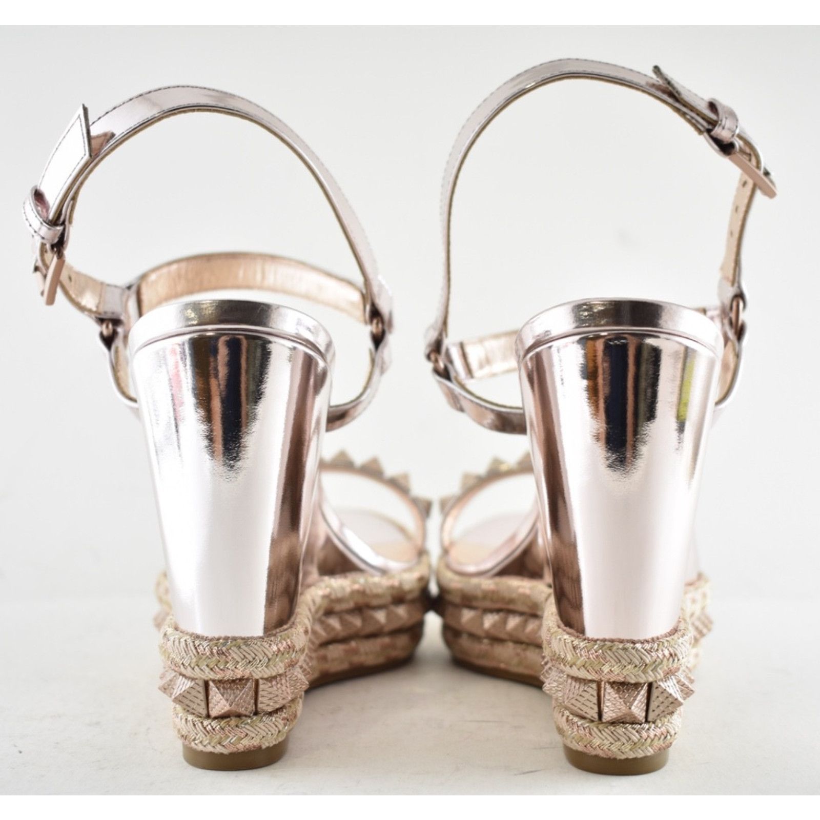 Christian Louboutin Pyraclou 110 Rose Gold Pink Platform