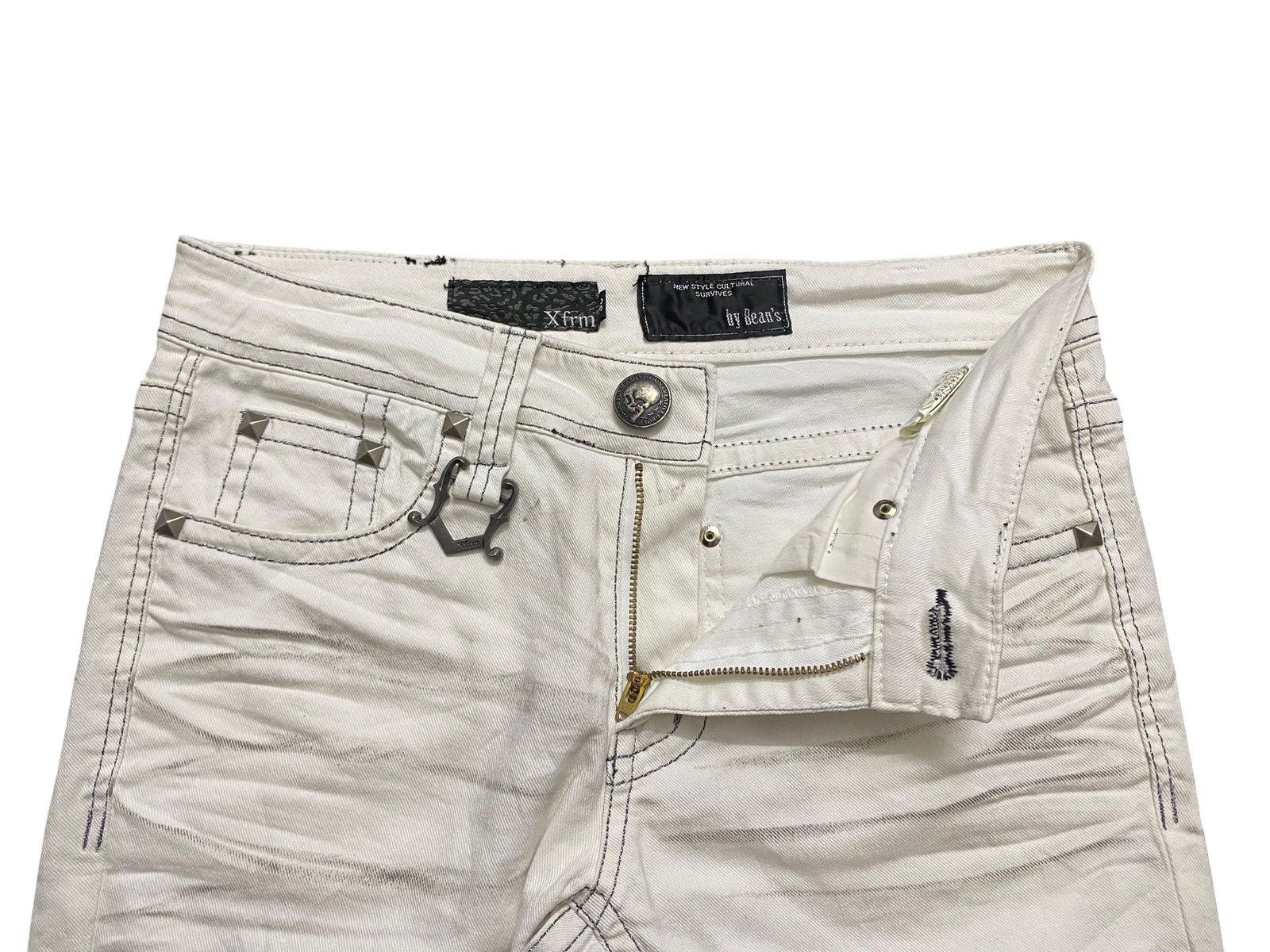 If Six Was Nine Xfrm Flared White Whisker Denim Size US 30 / EU 46 - 8 Thumbnail