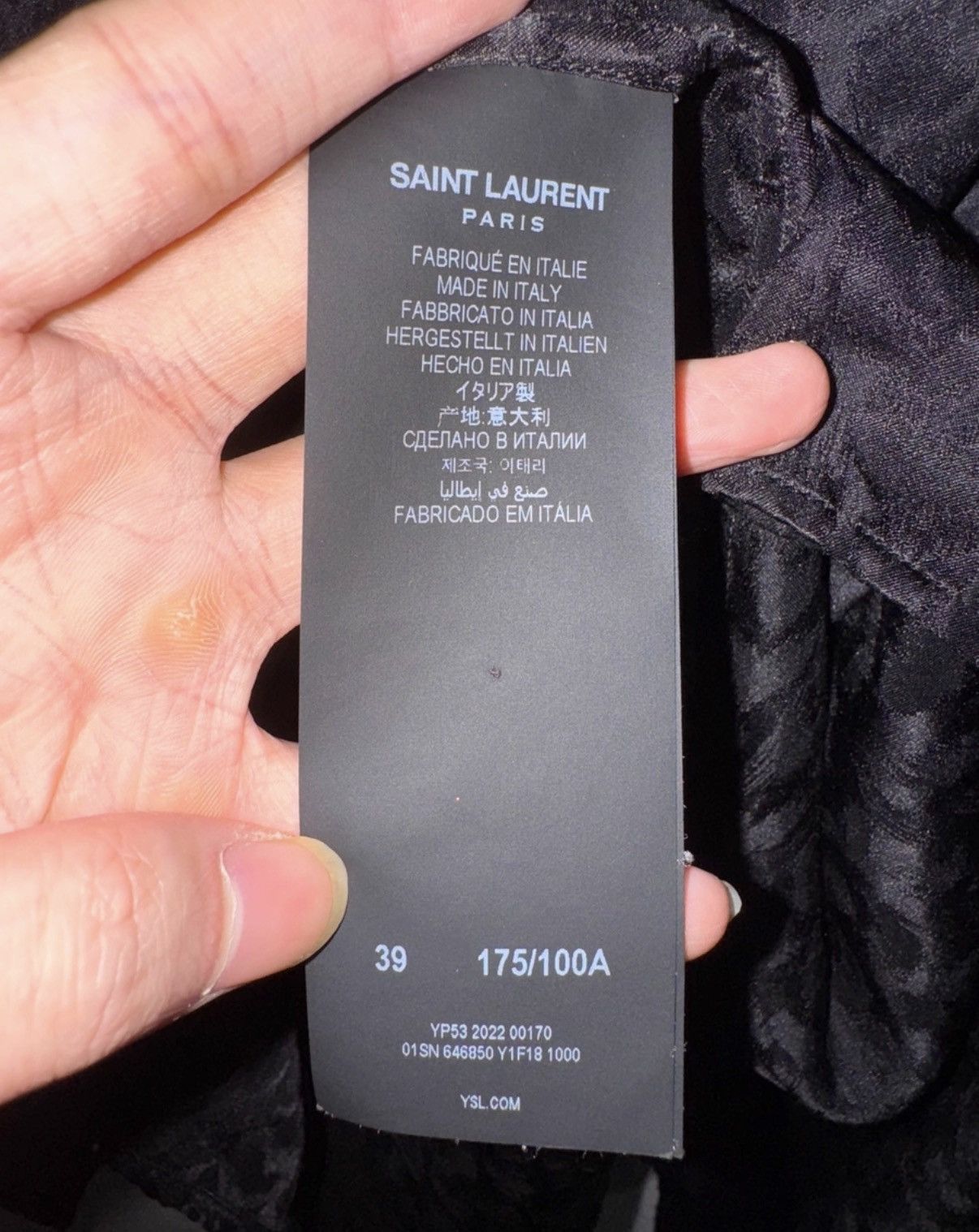 Saint Laurent Paris Saint Laurent Runway Silk Heart Dark Leopard Print Shirt Size US L / EU 52-54 / 3 - 7 Thumbnail
