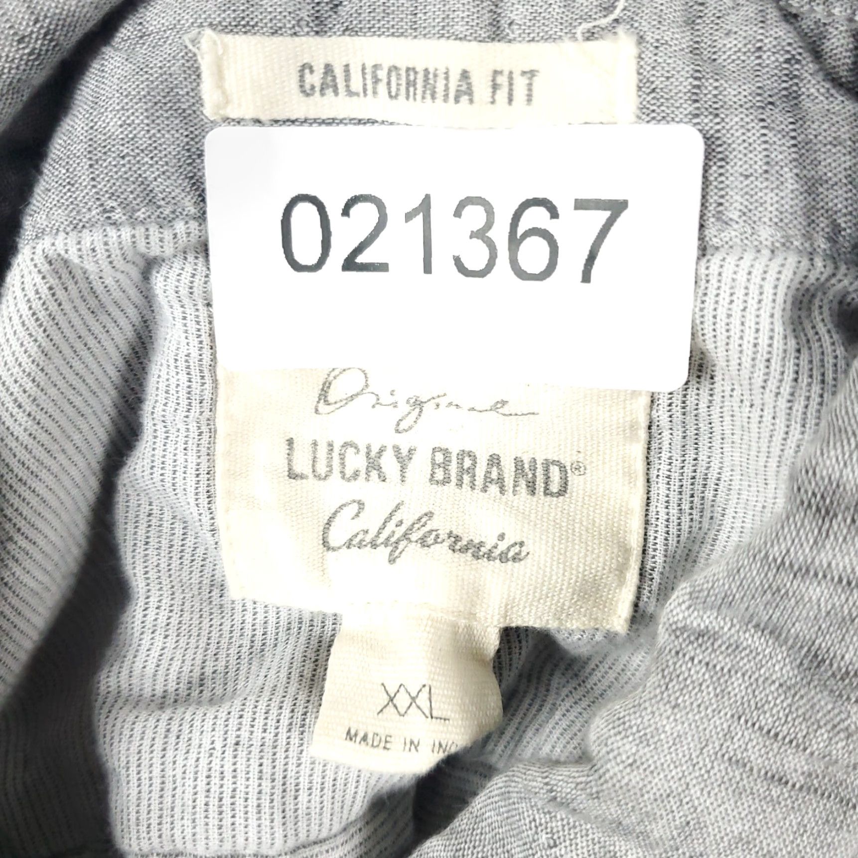 Lucky Brand Lucky Brand Shirt Mens 2XL Gray Outdoors Casual Button Up Long Sleeve Shirt for Men Size US XXL / EU 58 / 5 - 6 Thumbnail