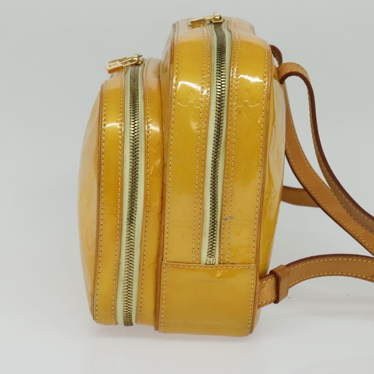Louis Vuitton LOUIS VUITTON Monogram Vernis Marley Backpack Yellow M91040 Size ONE SIZE - 4 Thumbnail