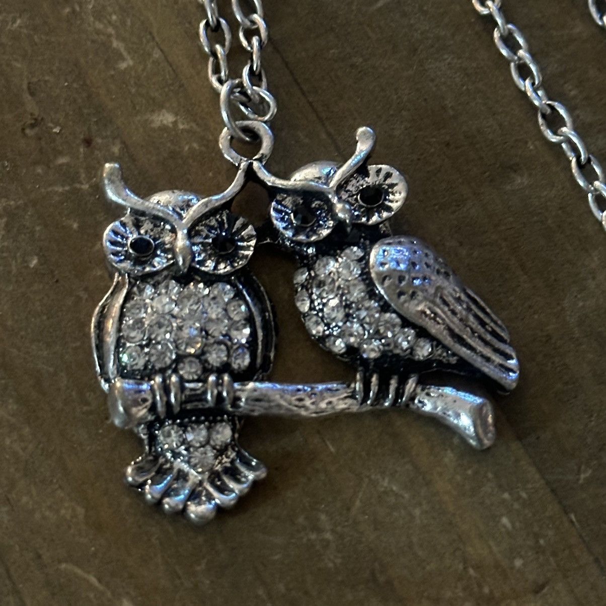 Other Perching rhinestone owls pendant necklace Size ONE SIZE - 4 Thumbnail