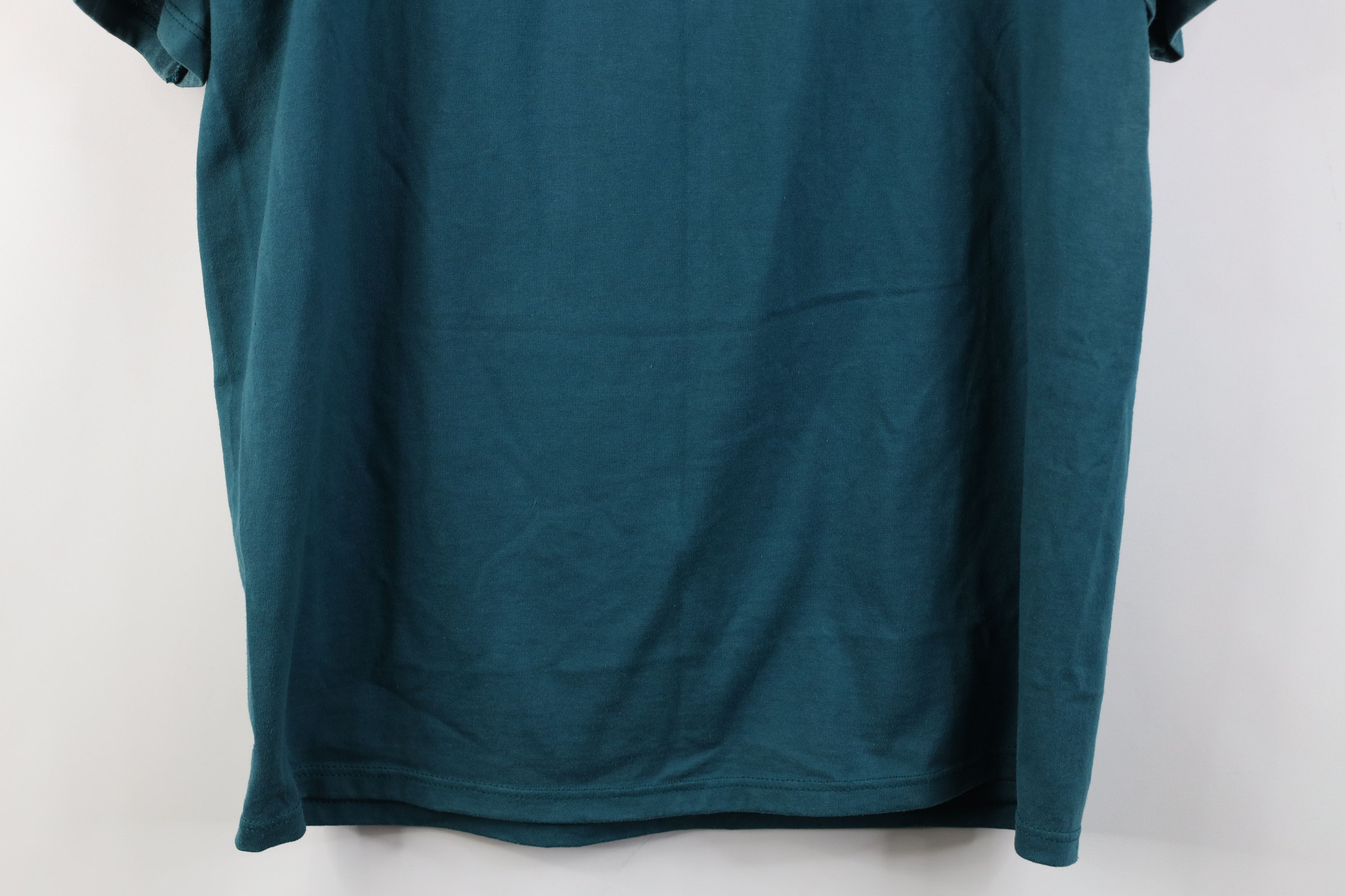 Vintage Vintage 90s Streetwear Cat Kitten Flower T-Shirt Teal USA Size L / US 10 / IT 46 - 13 Thumbnail