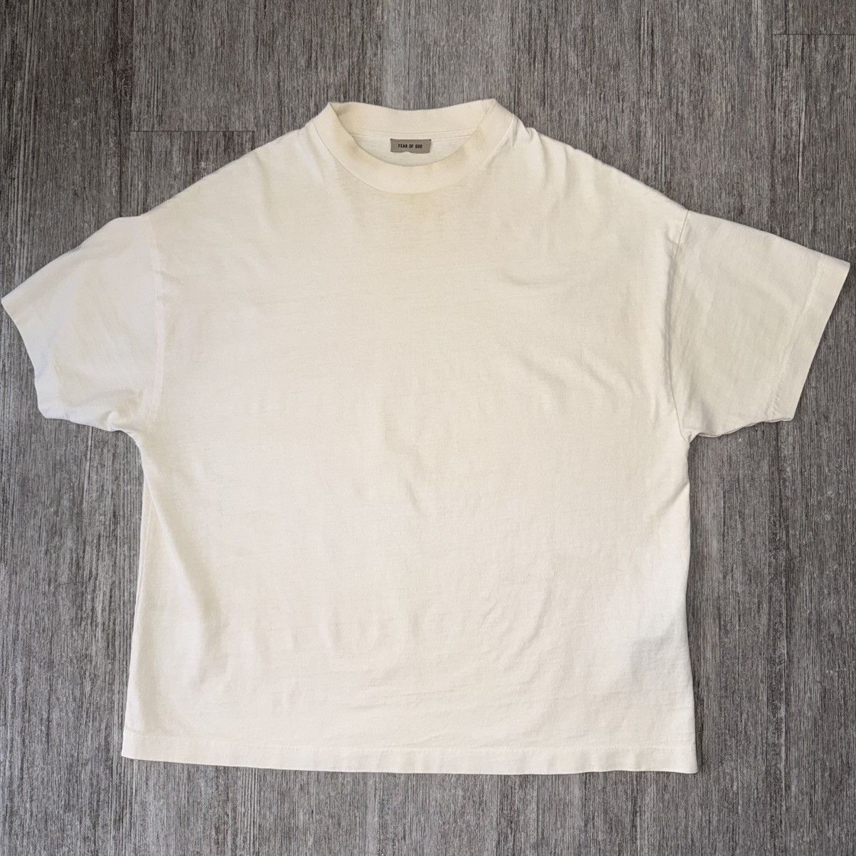 Cream Eight Collection Heavy Cotton Extra Small T-Shirt