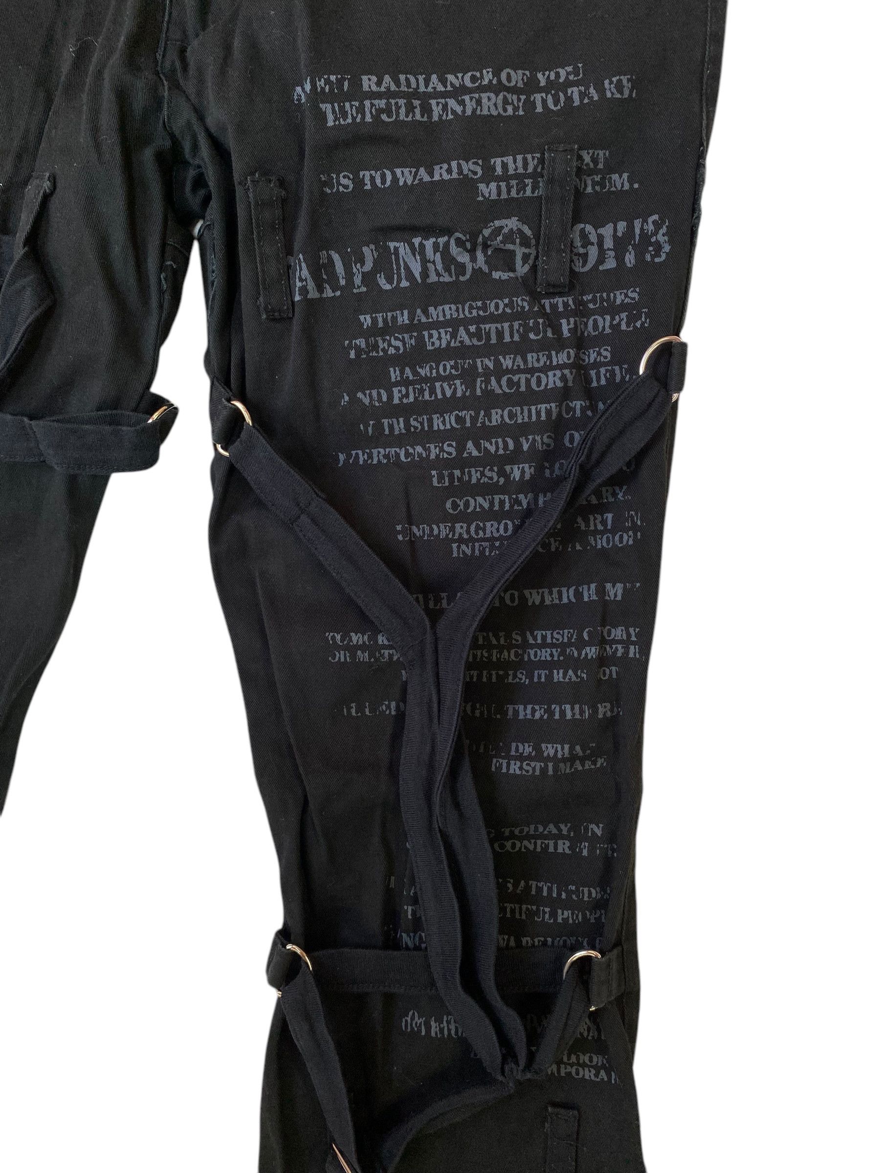 Hysteric Glamour × Japanese Brand 2000s Mad Punk printed zipped bondage pant Size US 29 - 5 Thumbnail