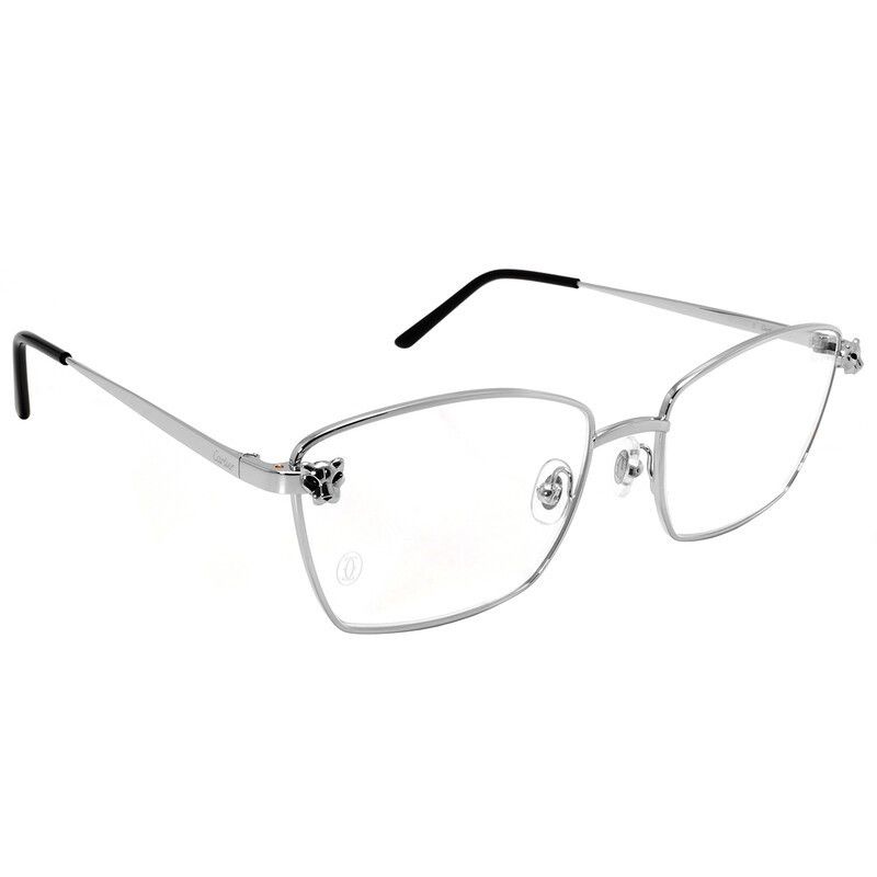 Cartier Cartier CT0209O 002 Rectangular Optical Frames — Silver Size ONE SIZE - 1 Thumbnail