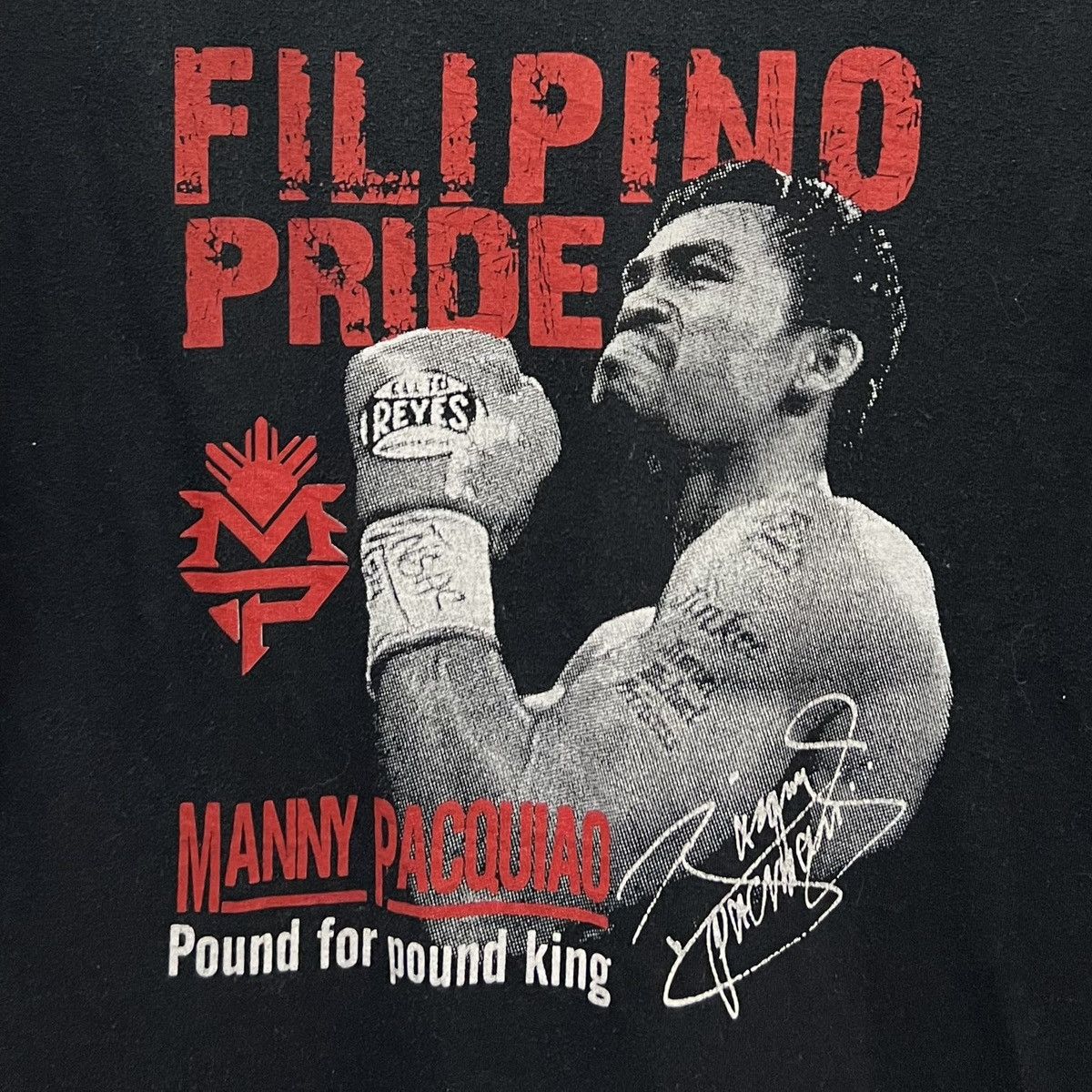 Vintage FILIPINO PRIDE MANNY PACQUIAO POUND FOR POUND KING SHIRT Size US XL / EU 56 / 4 - 3 Thumbnail