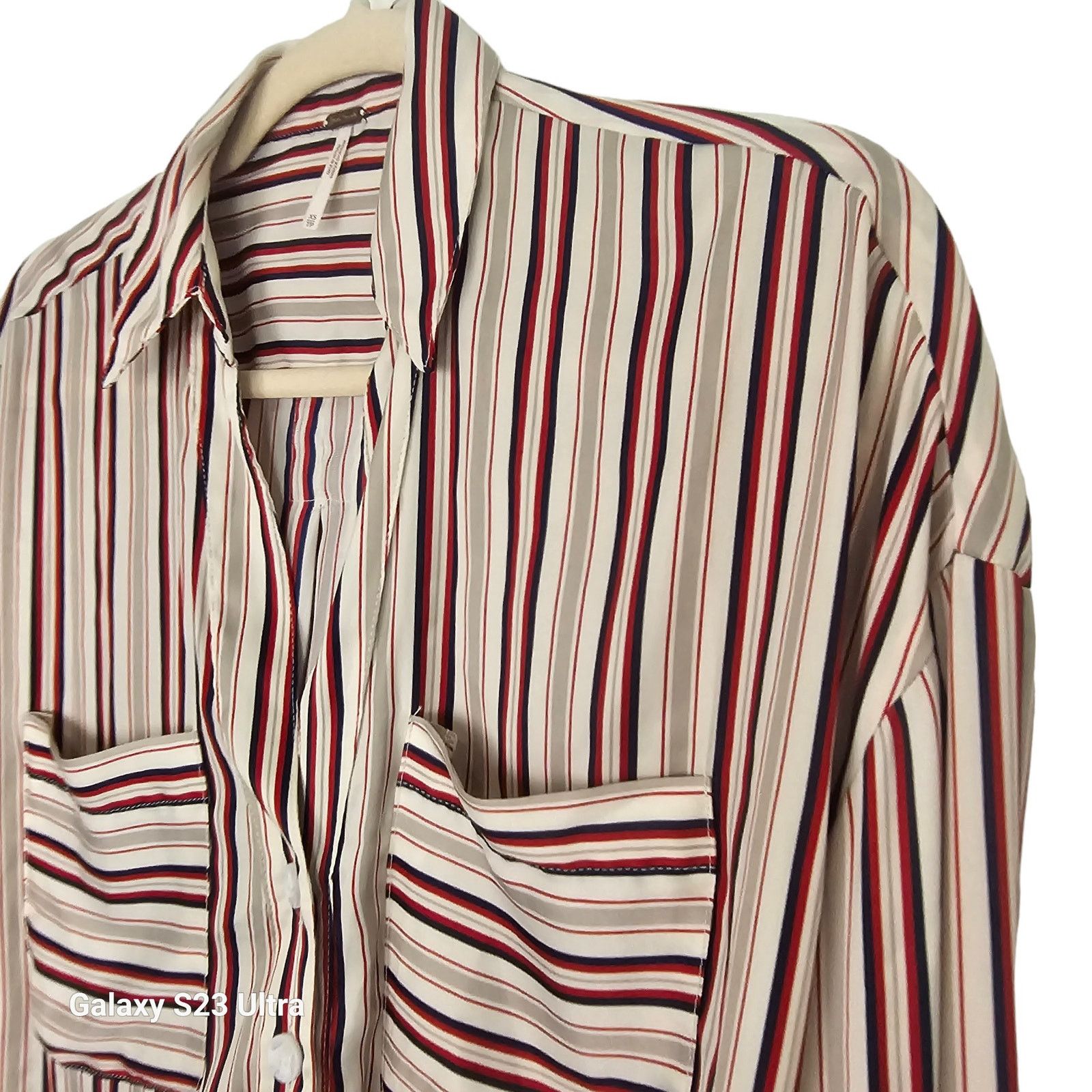 Free People Free People Mad About You Striped Button Shirt XS Oversized Size XS / US 0-2 / IT 36-38 - 6 Thumbnail