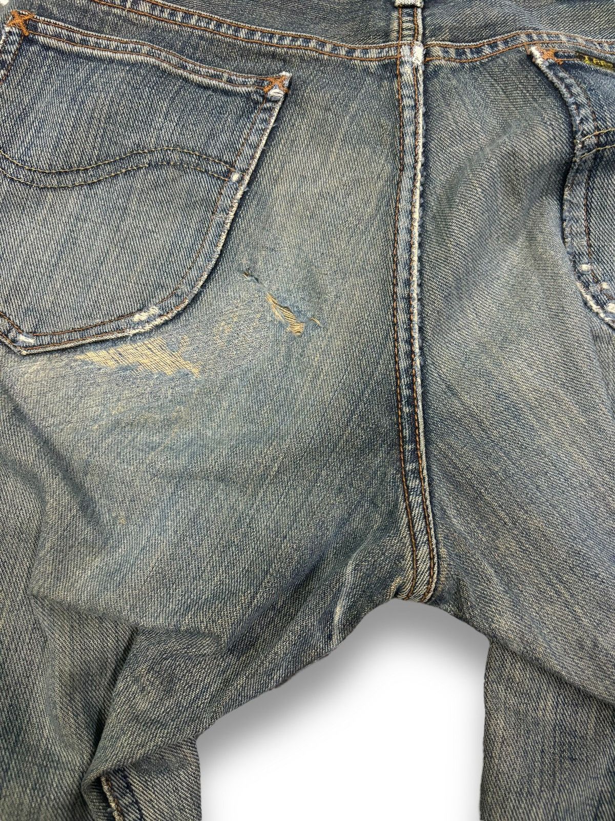 Lee Vintage 90s Lee Flare Bell Bottom Distressed Jeans Size US 30 / EU 46 - 14 Thumbnail