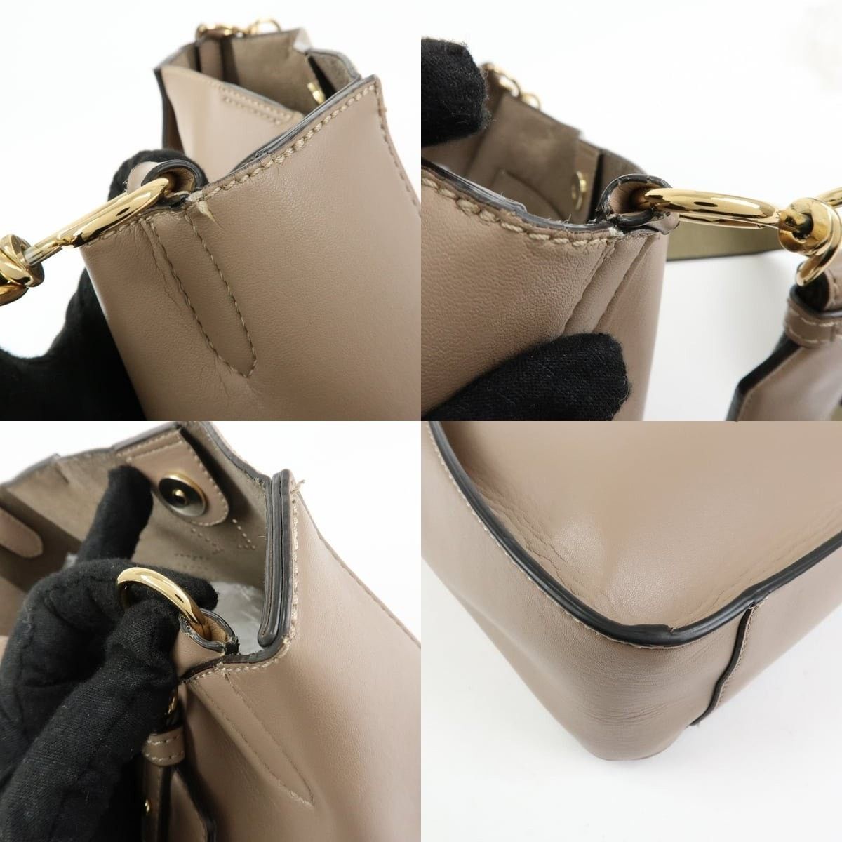 Stella McCartney Stella McCartney Logo Faux Leather Shoulder Bag Beige Size ONE SIZE - 4 Thumbnail