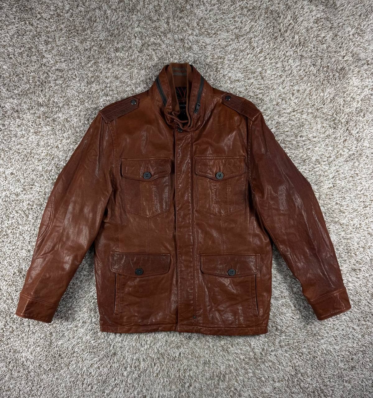 Andrew Marc Andrew Marc Leather Field Jacket Military Style Multi Pocket Size US L / EU 52-54 / 3 - 1 Thumbnail