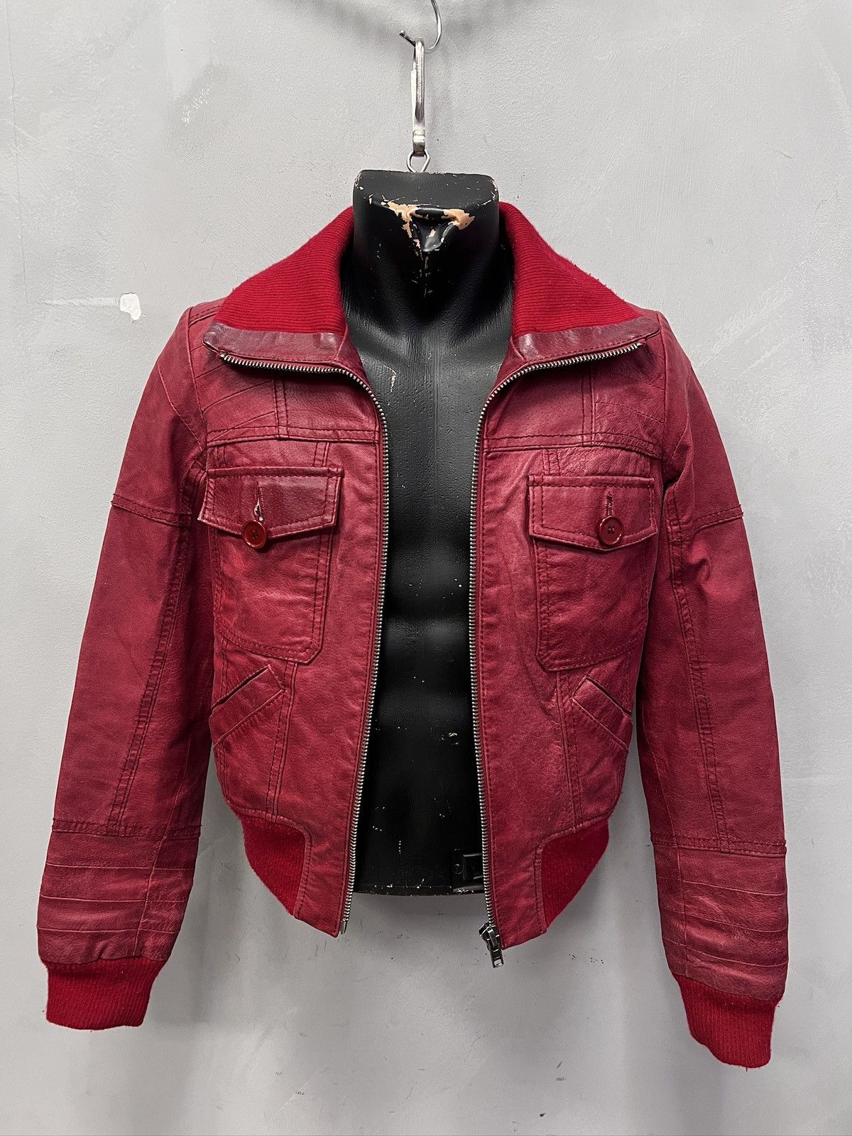 14th Addiction Slim leather avant garde y2k bomber jacket 14th addiction Size US XS / EU 42 / 0 - 9 Thumbnail