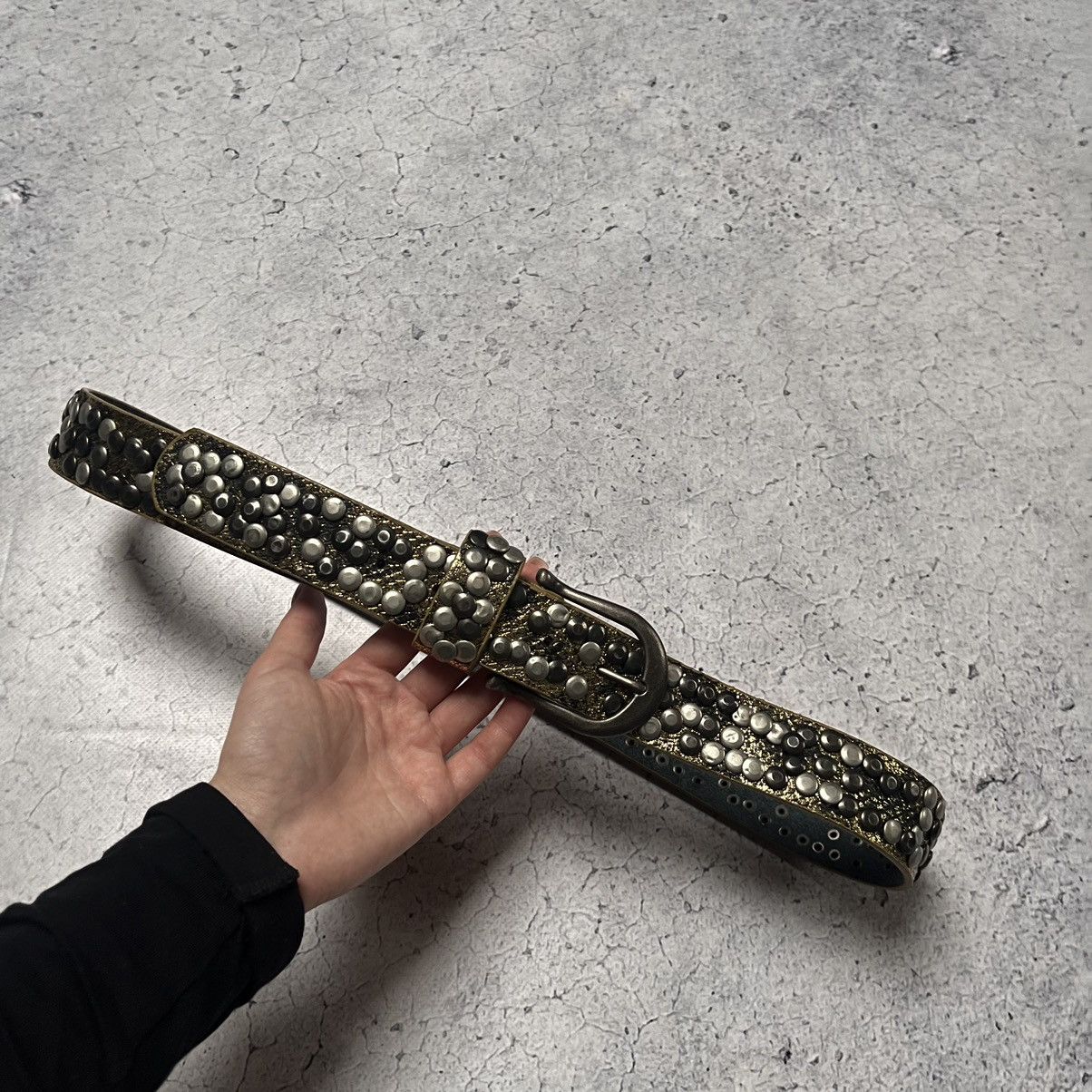 Japanese Brand × Vintage Vintage Leather Belt Y2K Opium Style B.B Simon Size ONE SIZE - 3 Thumbnail