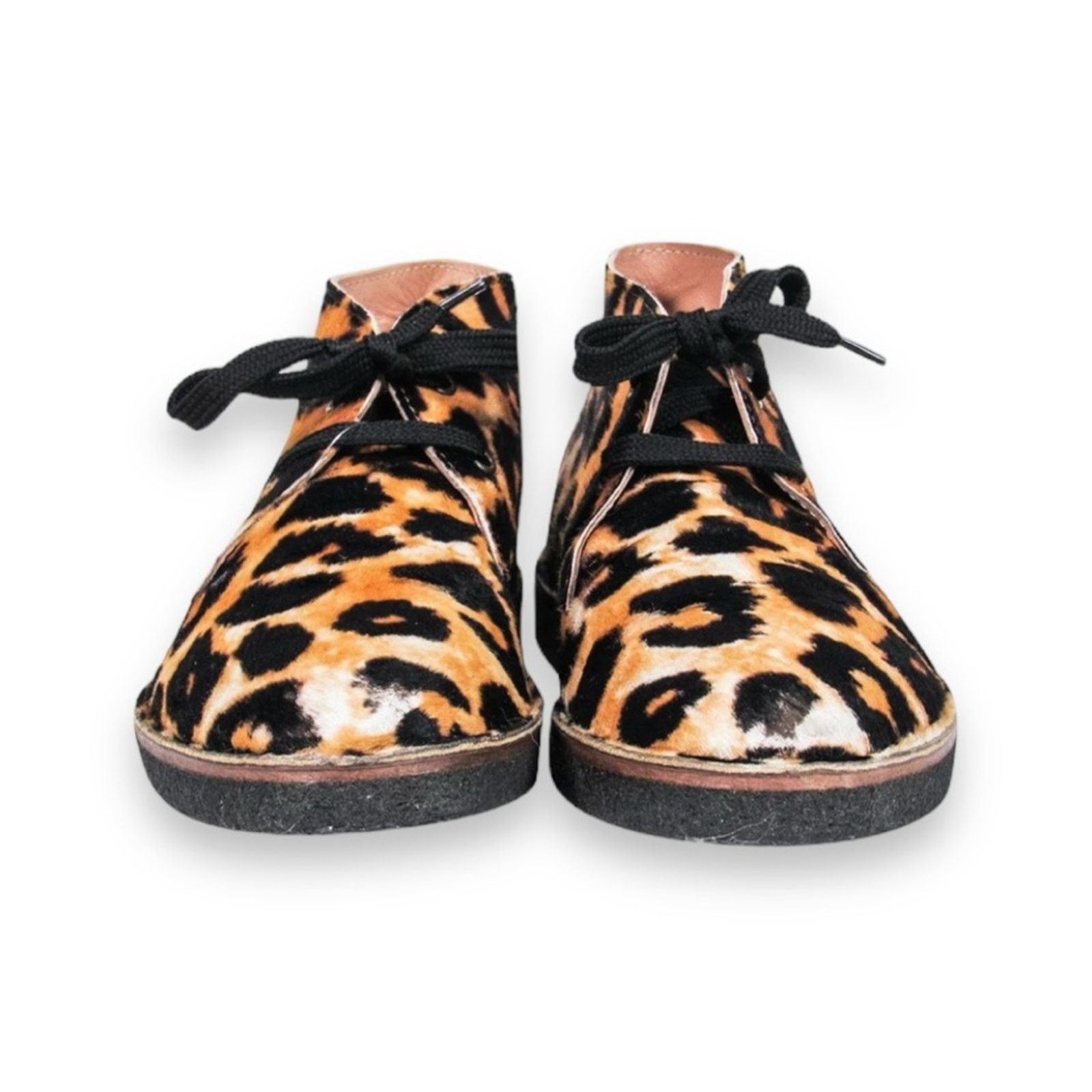 Golden Goose Golden Goose Leopard Pony Hair Distressed Lace-Up Sneakers Size US 6 / IT 36 - 2 Thumbnail