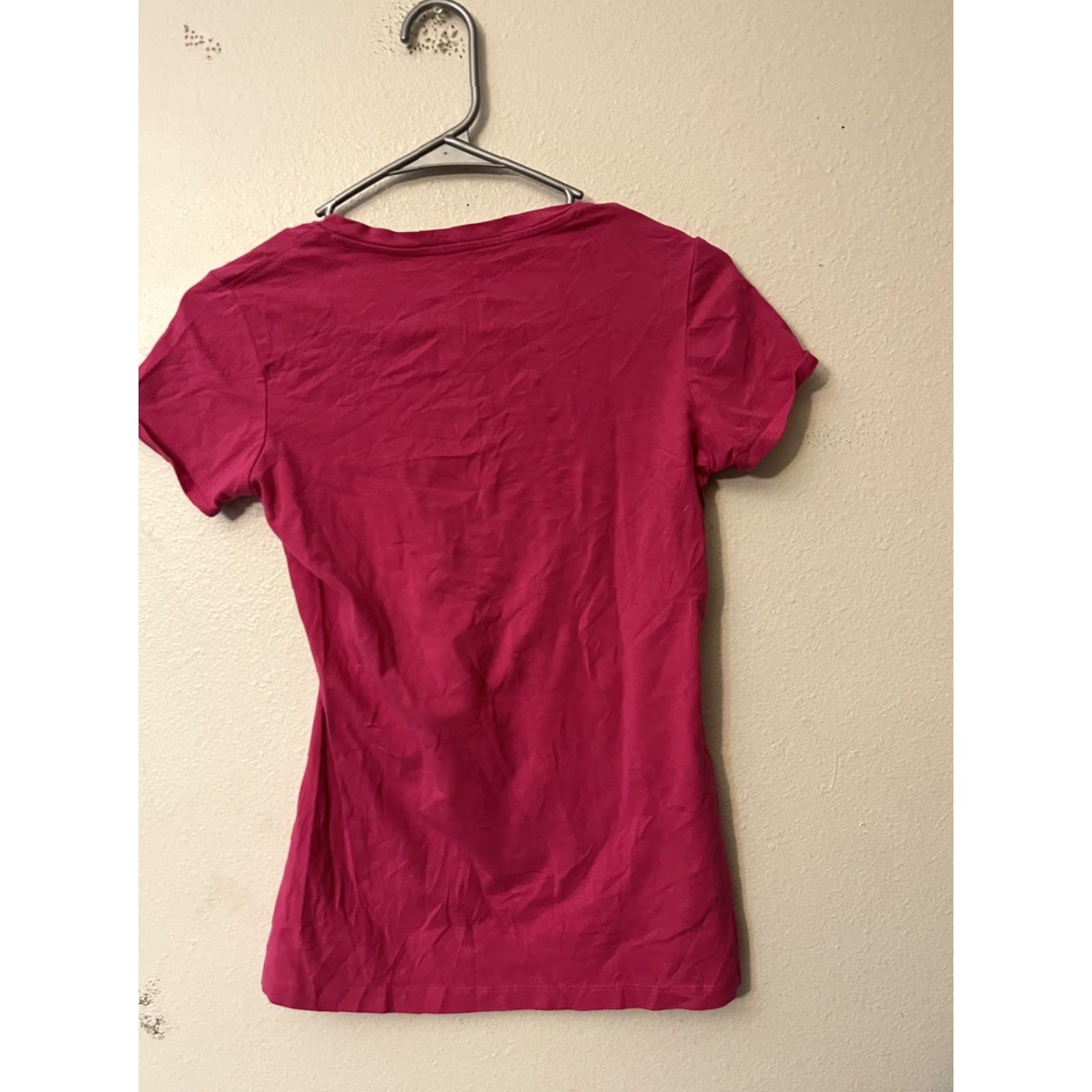 Calvin Klein Calvin Klein Performance T-Shirt XS Cotton V-Neck Short Sleeve Pink Womens Regular Size XS Shirts T-shirt Activewear Size XS / US 0-2 / IT 36-38 - 3 Thumbnail