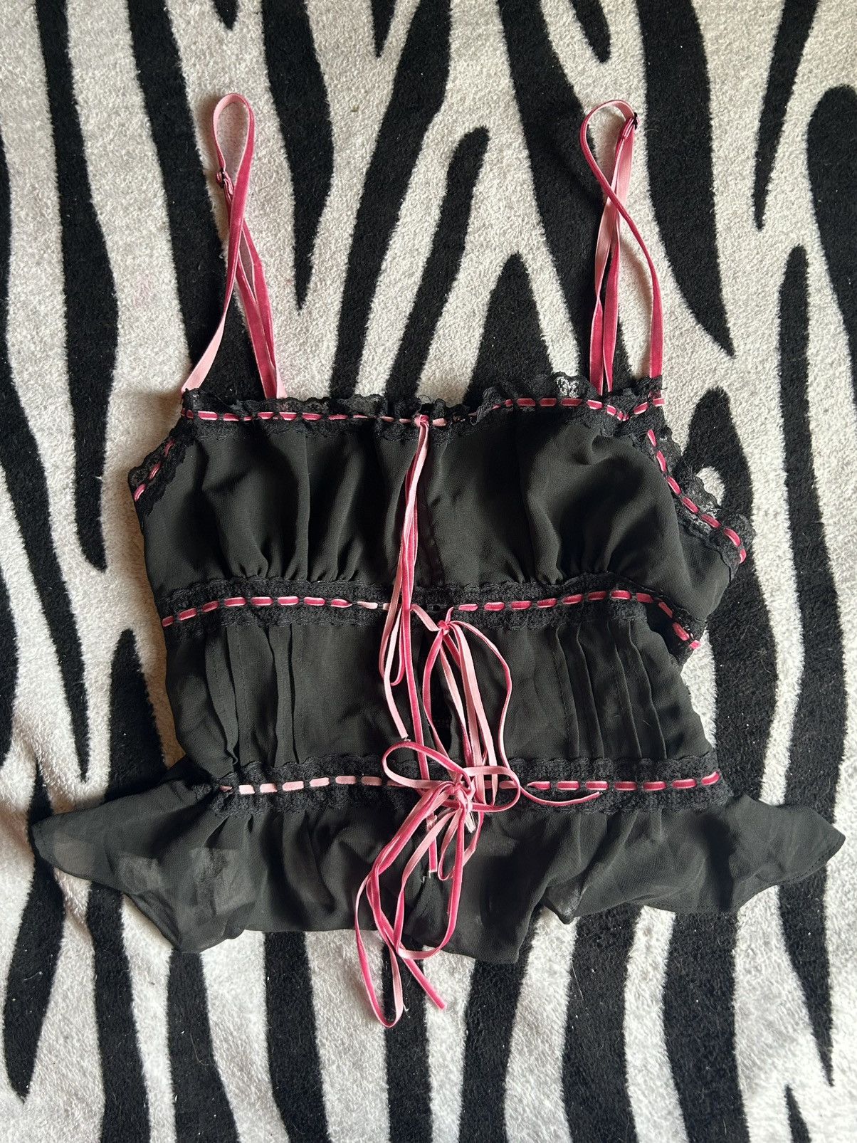 Urban Outfitters Pink + Black UO tank Size XS / US 0-2 / IT 36-38 - 1 Preview