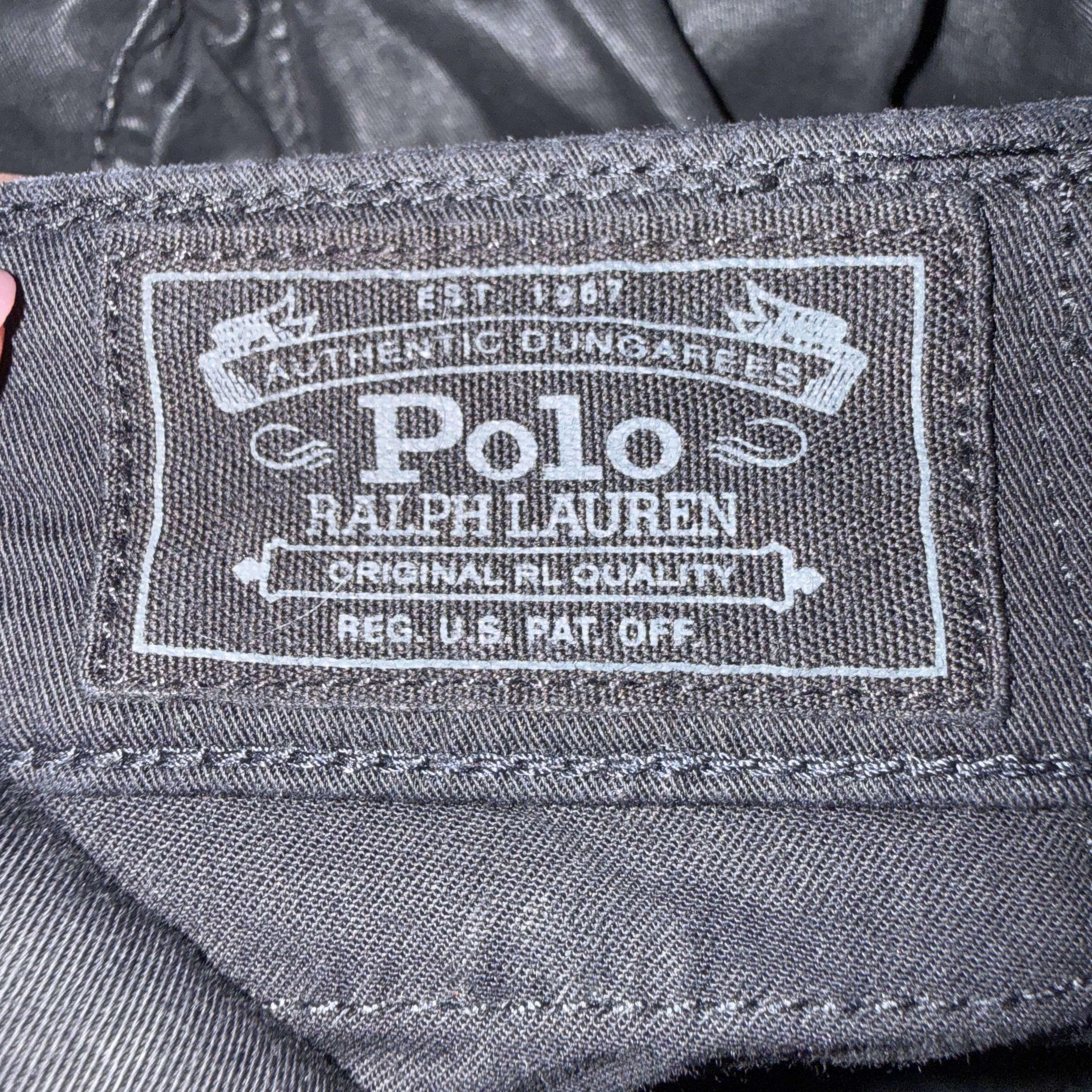 Polo Ralph Lauren Polo Ralph Lauren Coated Moto Biker Slim Skinny Black Label Size 29" - 8 Thumbnail