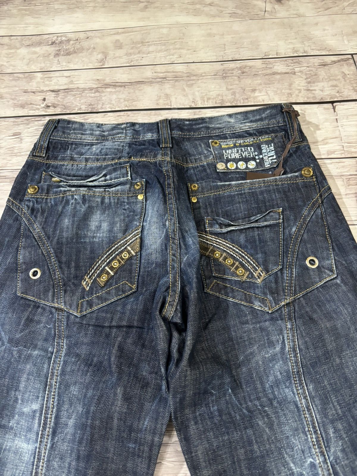 If Six Was Nine × Japanese Brand × Vintage Vintage Rick Owens Junya Watanabe Style Washed Jeans Size US 30 / EU 46 - 6 Thumbnail