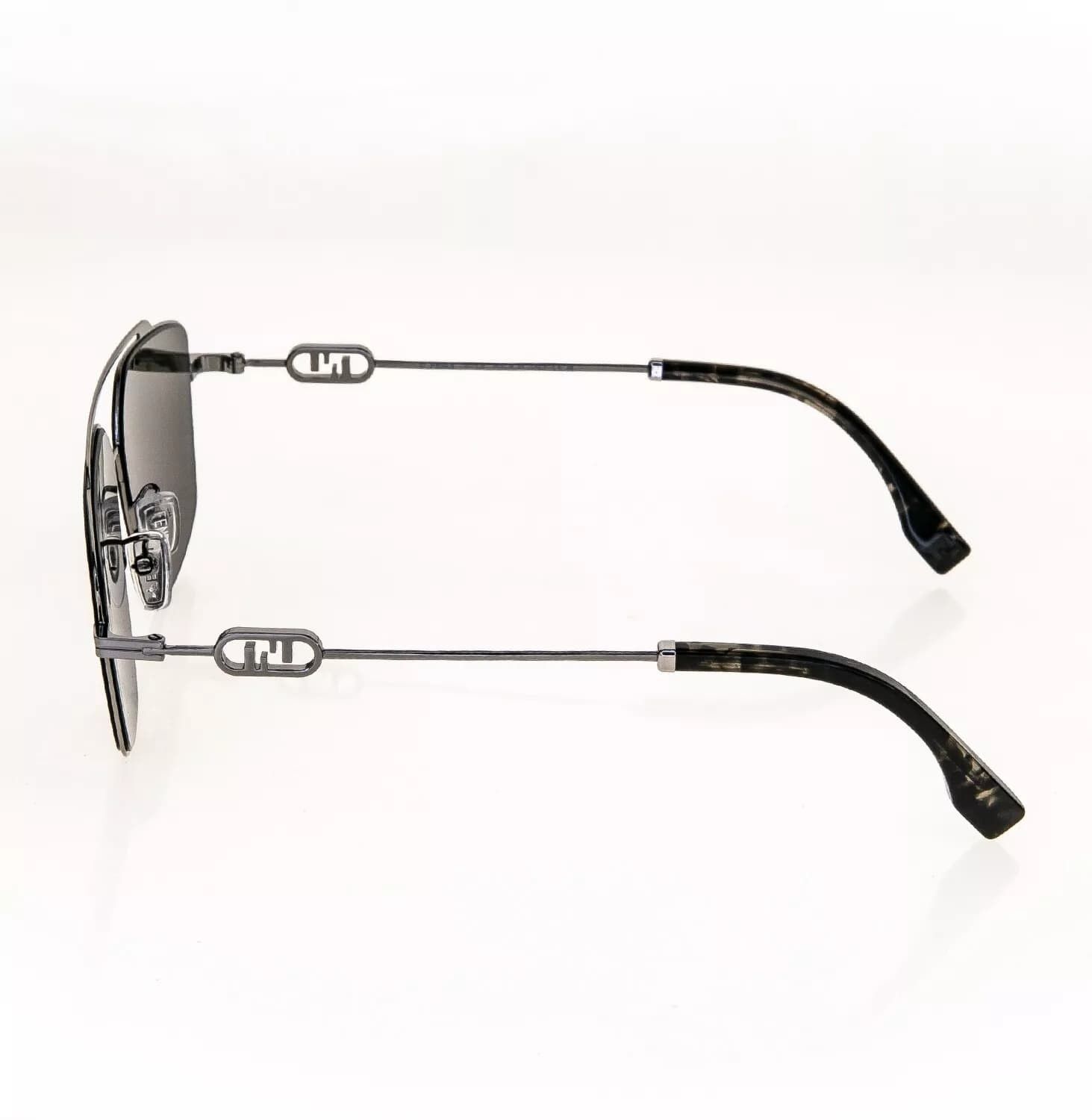 Fendi FENDI O'LOCK 40079 Ruthenium Gold FF Logo Sunglass FE40079U Size ONE SIZE - 4 Thumbnail