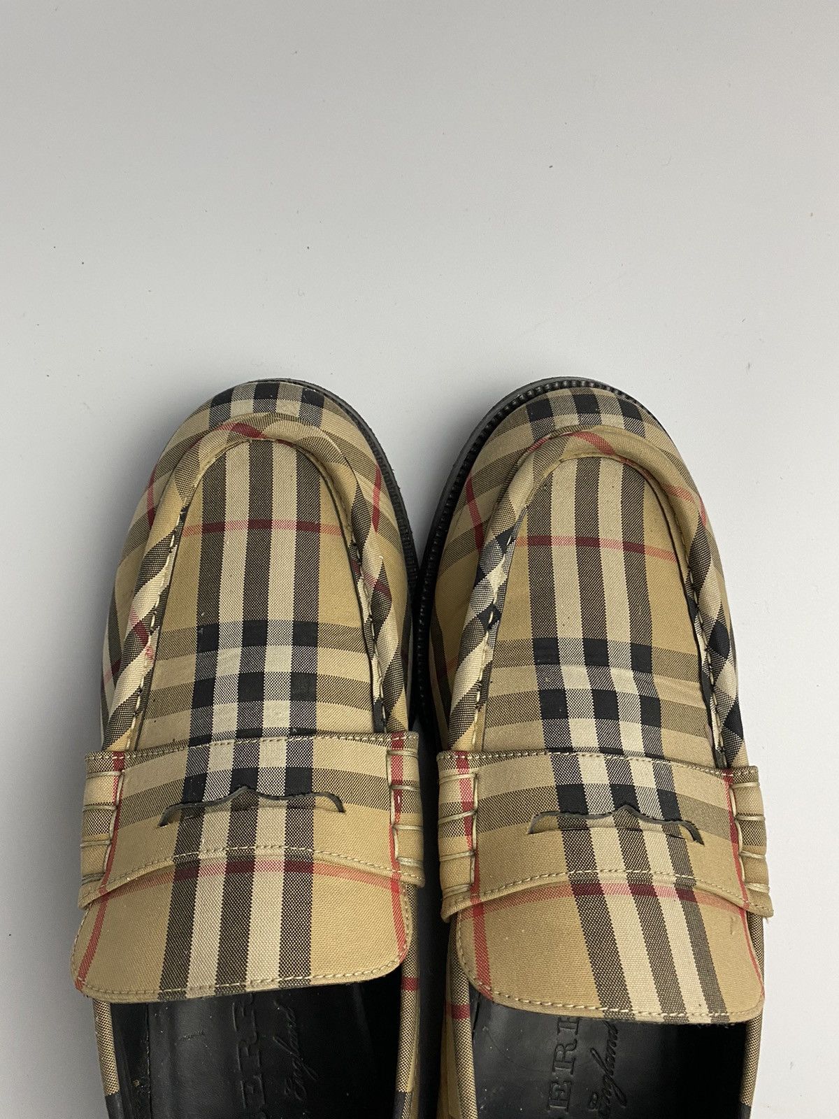 Burberry Burberry Beige Check Bedmont Loafers Size 10us Size US 10 / EU 43 - 5 Thumbnail