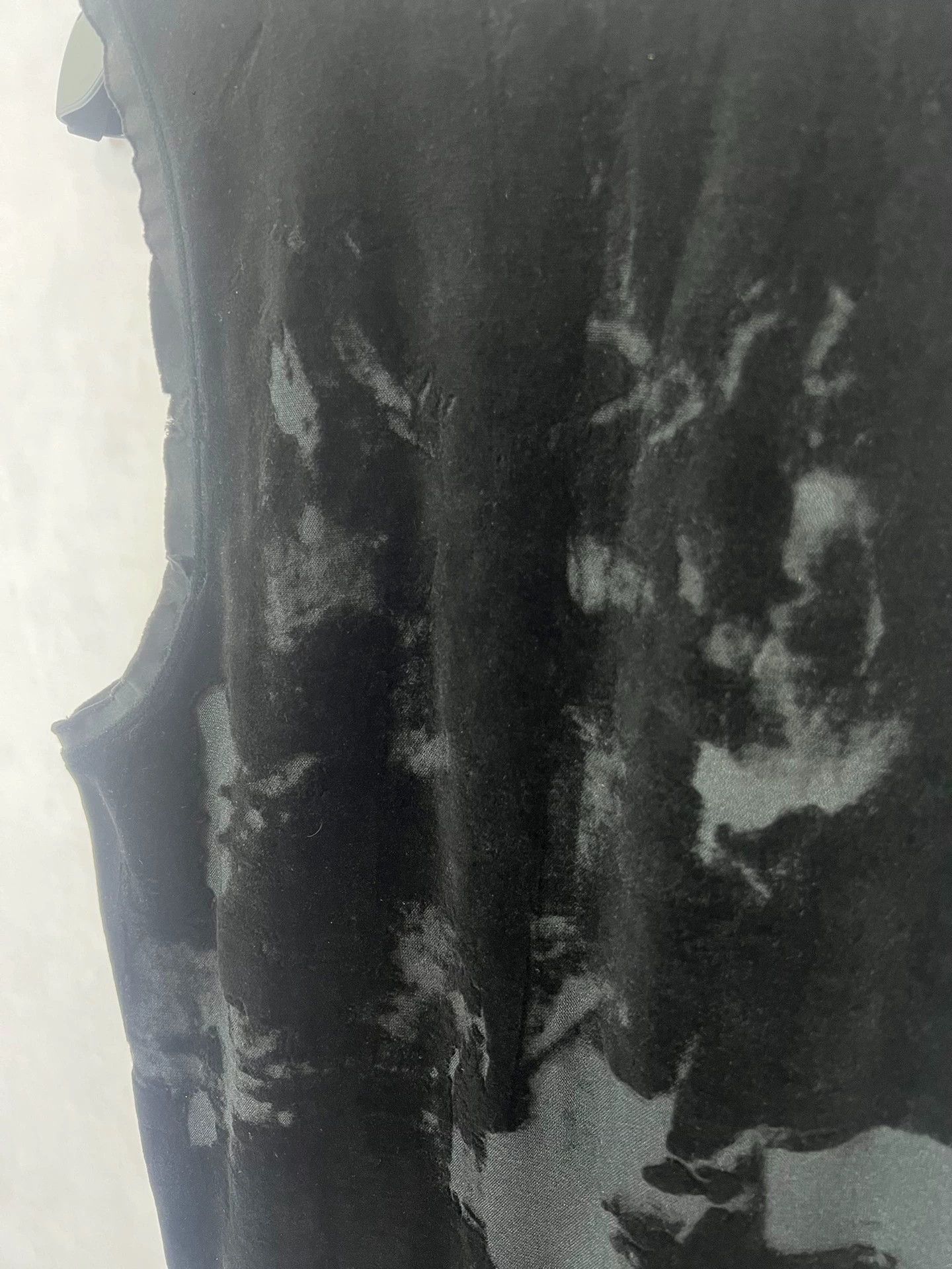 Saint Laurent Paris SLP Destroyed Wormhole Velvet Sleeveless Gilet Sample Size S / US 4 / IT 40 - 5 Thumbnail